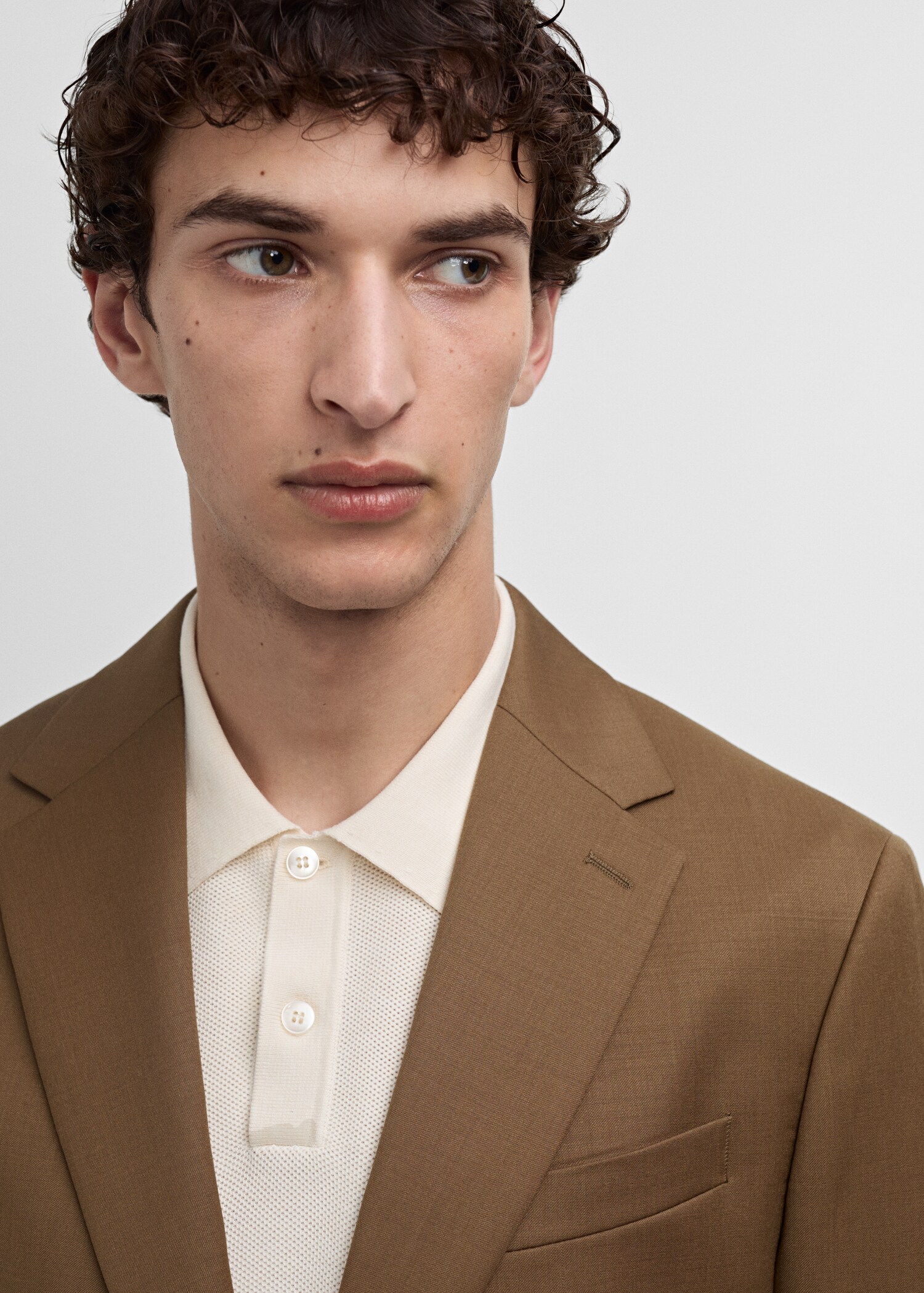 100% virgin wool slim-fit suit jacket - Details of the article 3