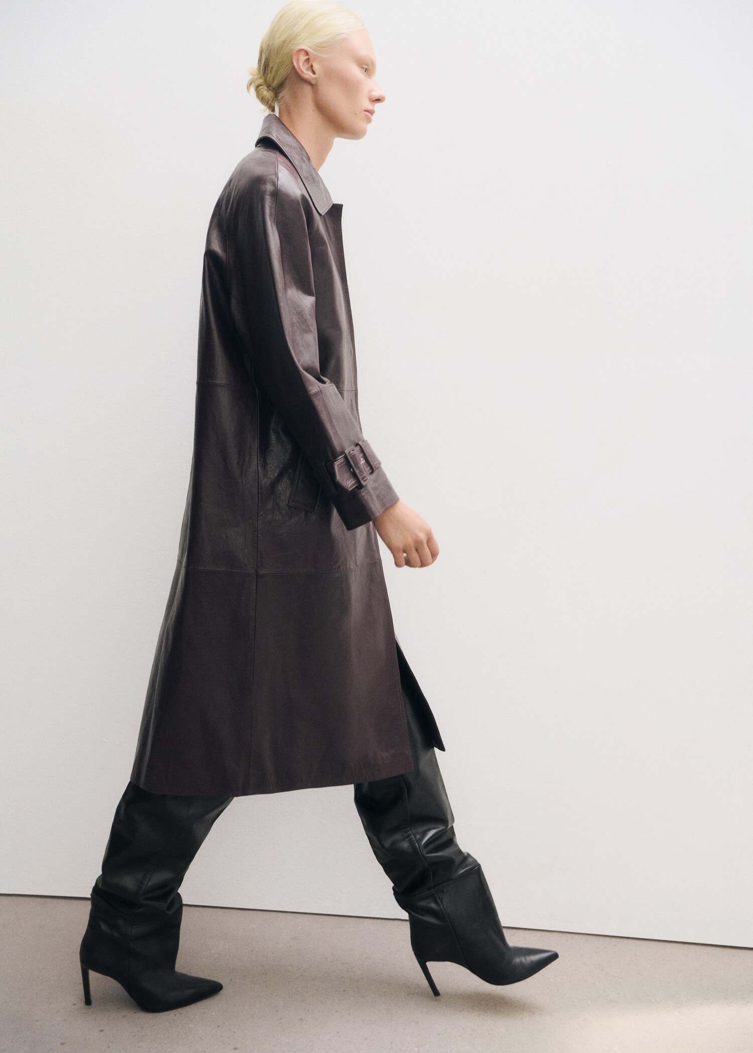 100% oversized leather coat - Details of the article 7