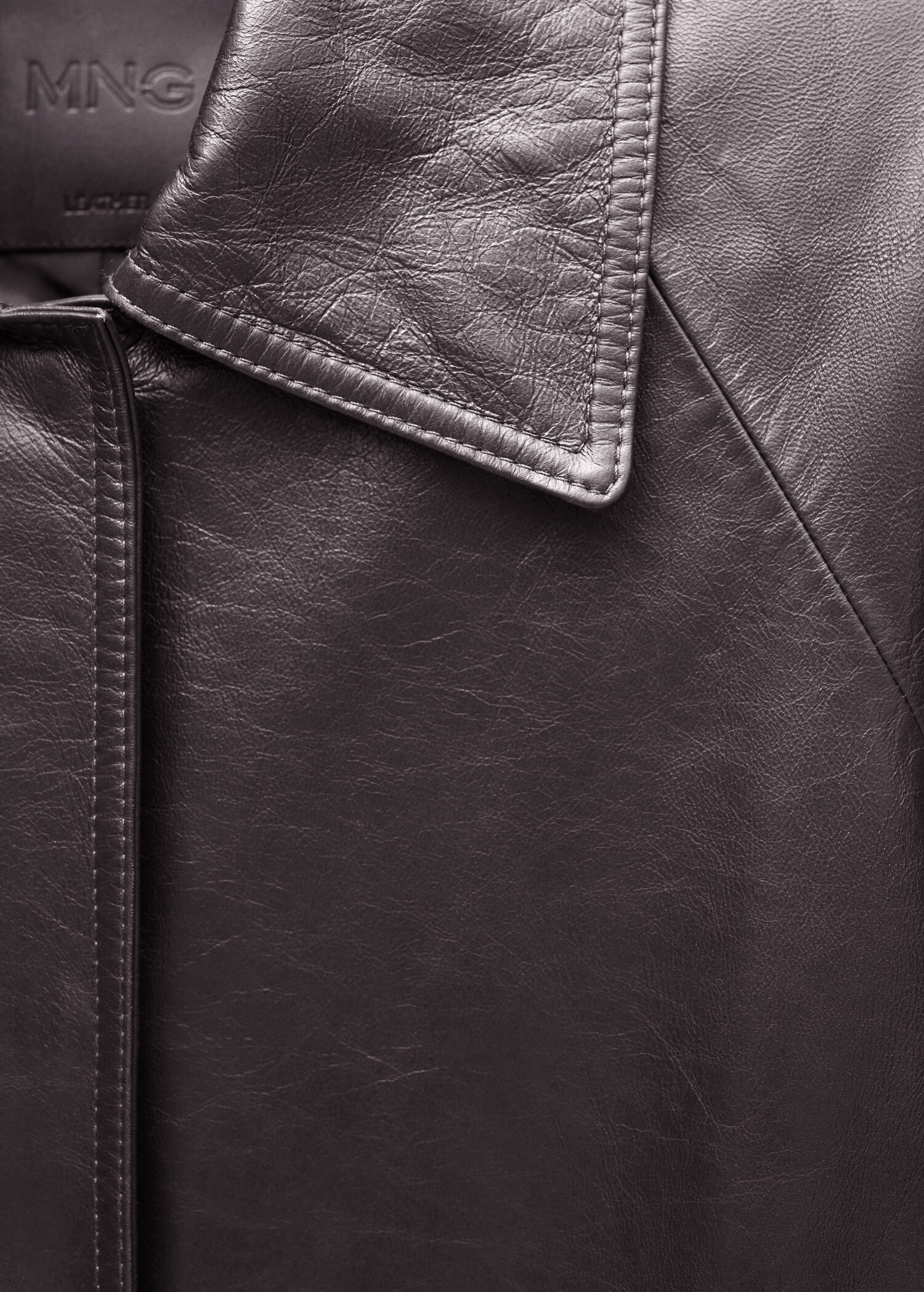 100% oversized leather coat - Details of the article 8