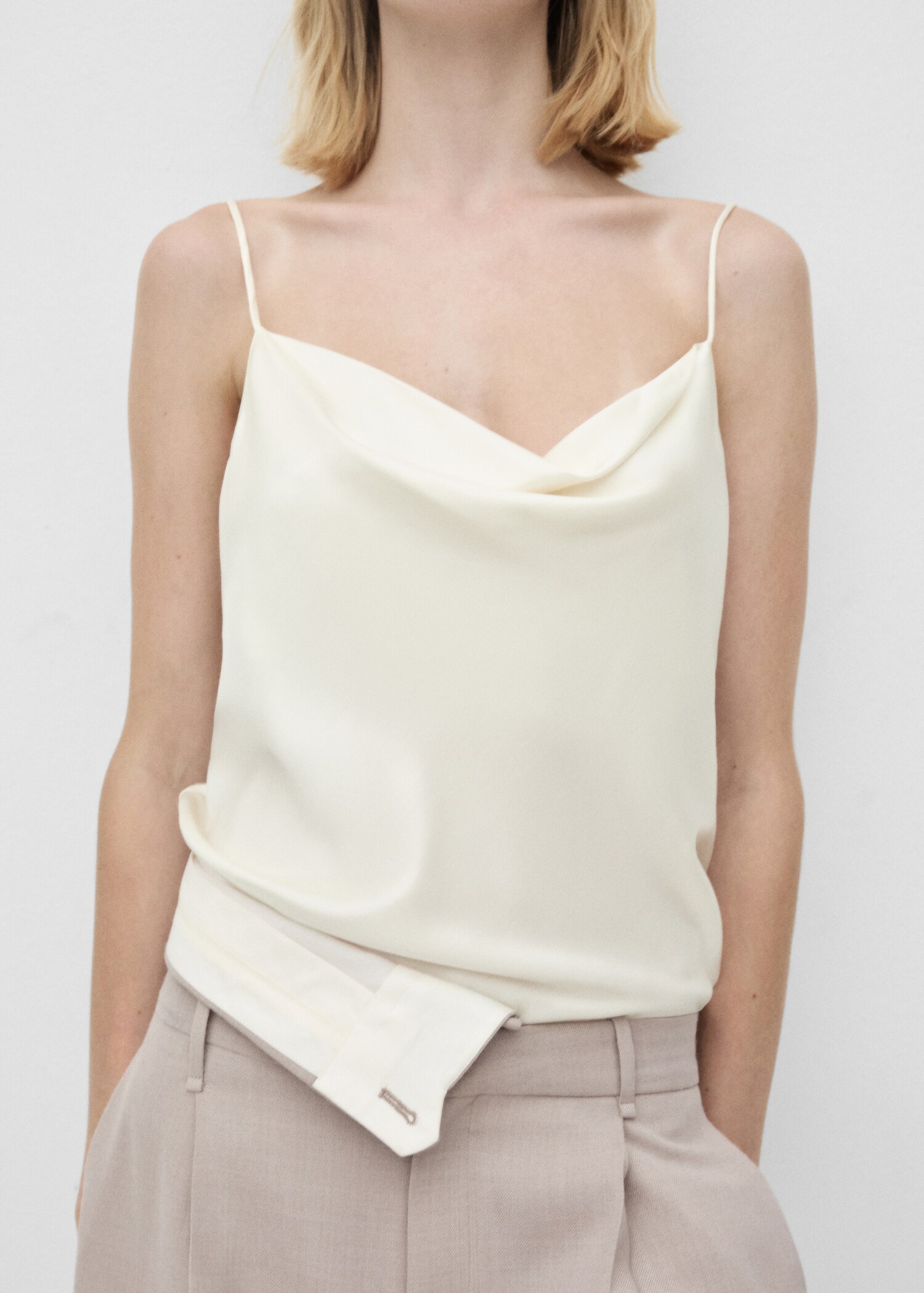 Silk satin top - Medium plane