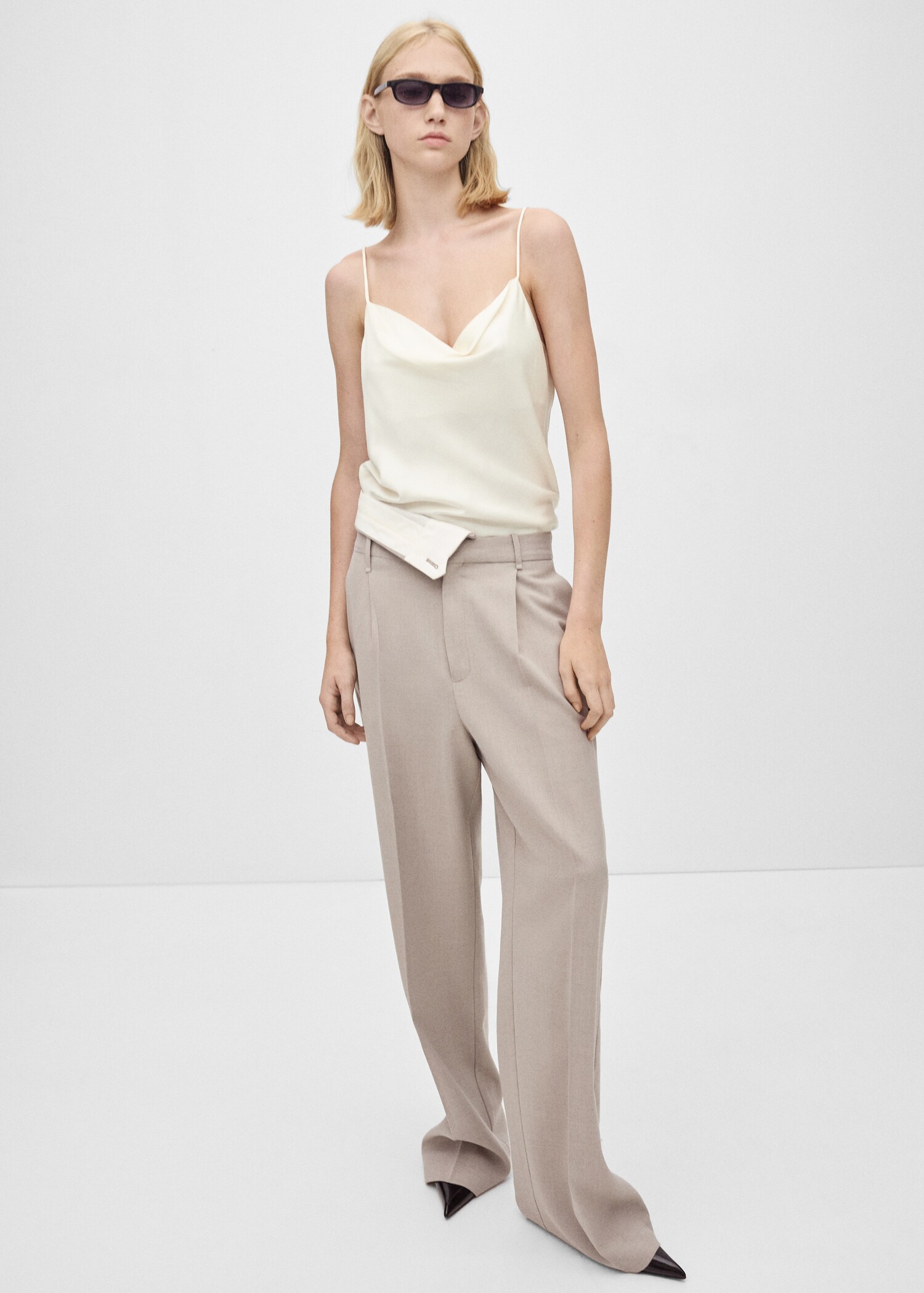 Silk satin top - General plane