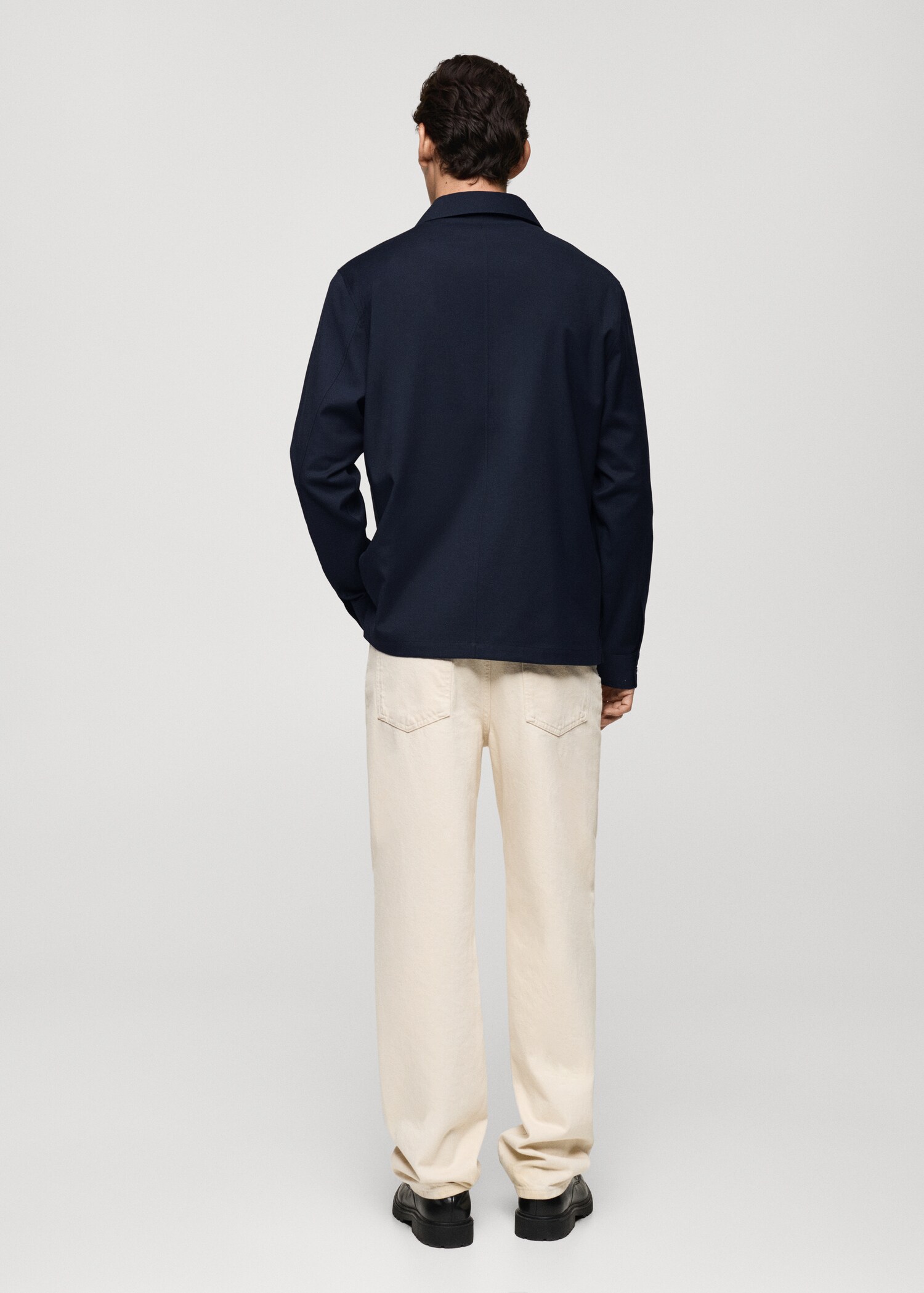 Slim-fit overshirt with pockets - Reverse of the article
