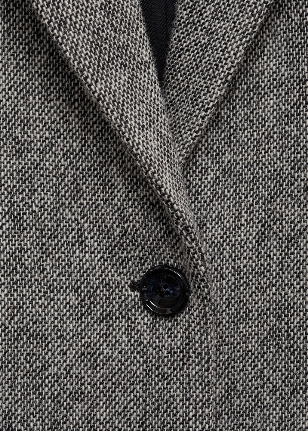 Flecked wool-blend coat