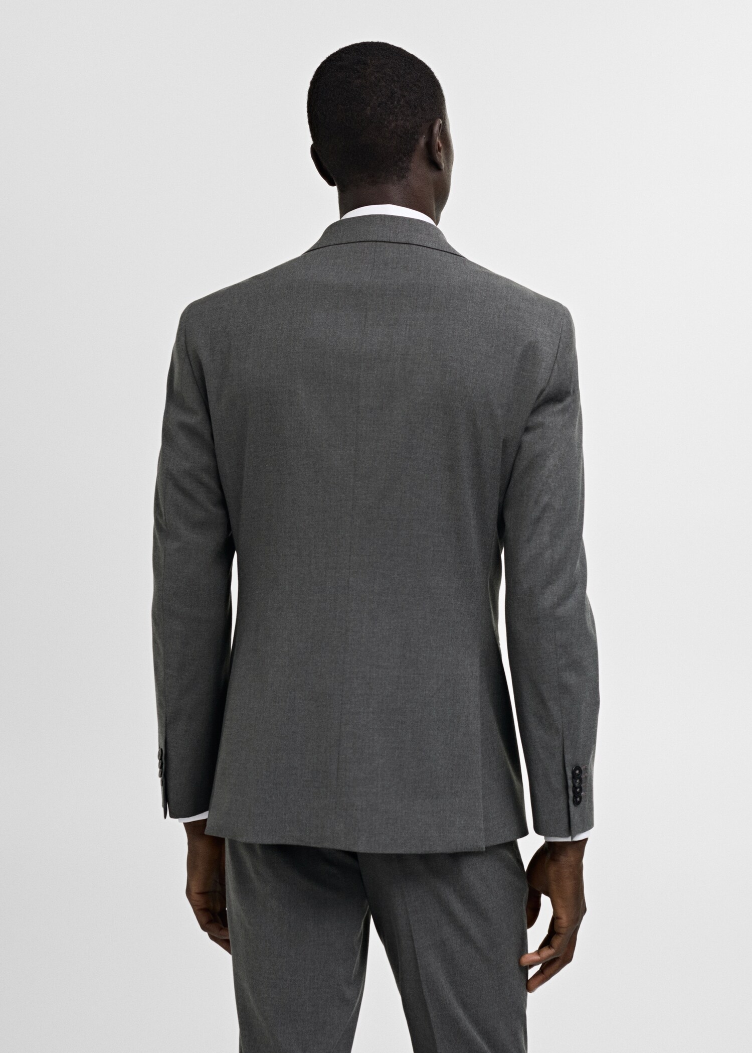 Stretch-fabric slim-fit suit jacket - Reverse of the article