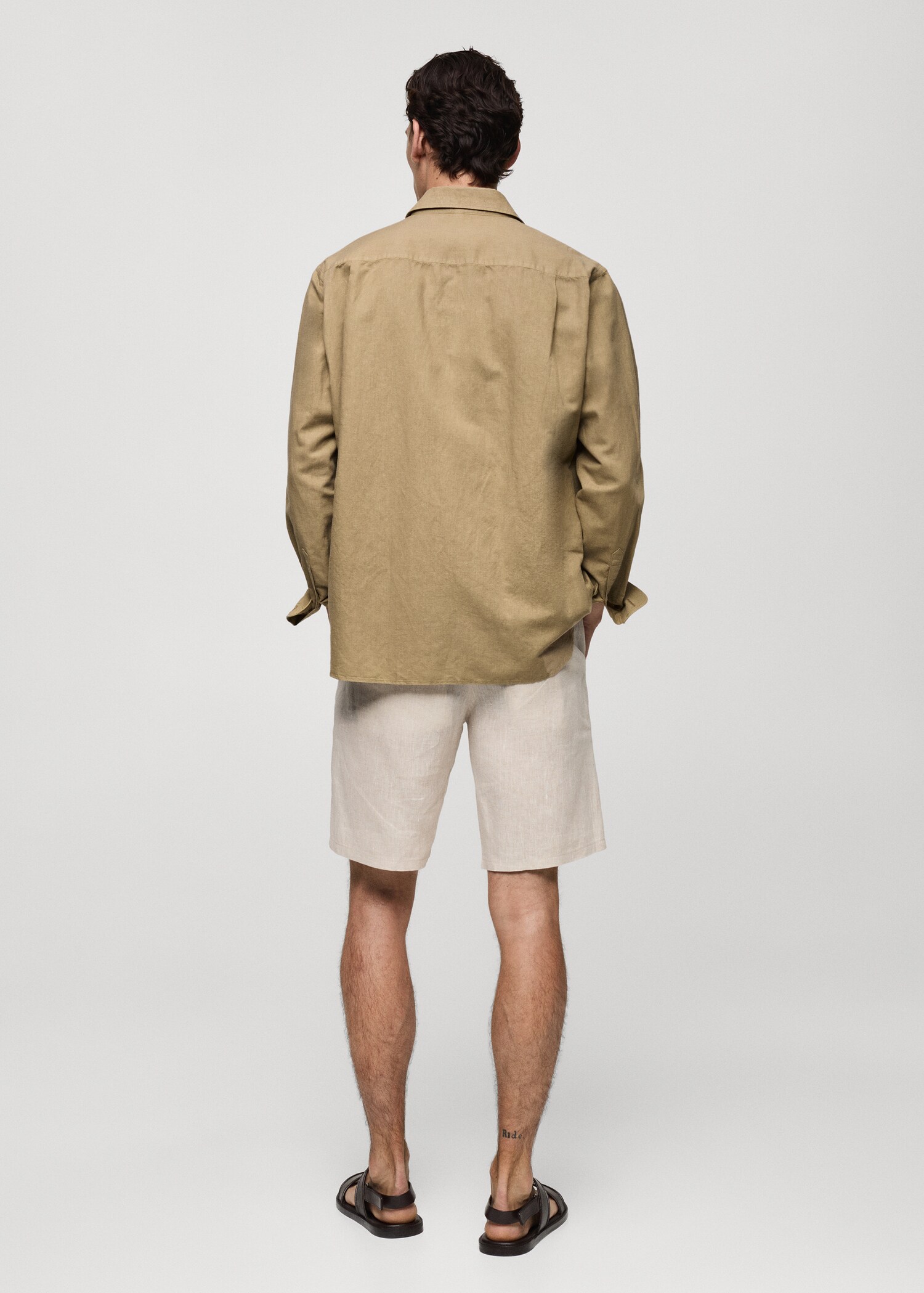 Chemise classic-fit lin - Verso de l’article