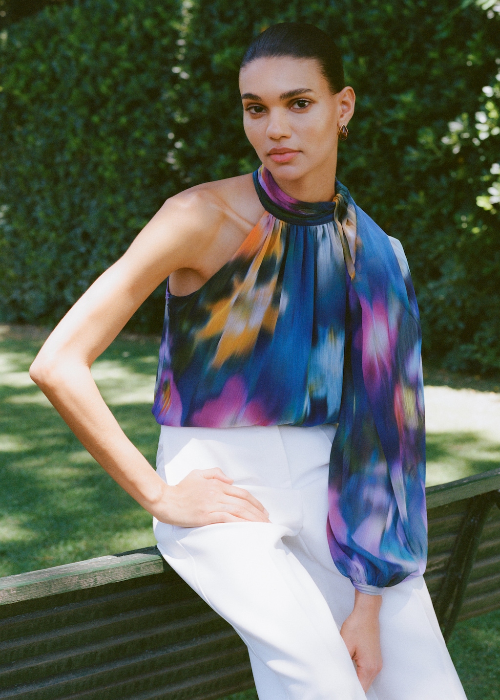Asymmetrical printed blouse - Women | MANGO Kosovo