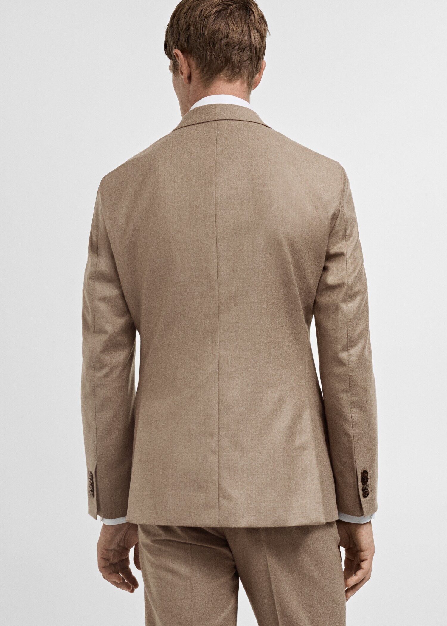 Veste costume flanelle 100 % laine italienne - Verso de l’article