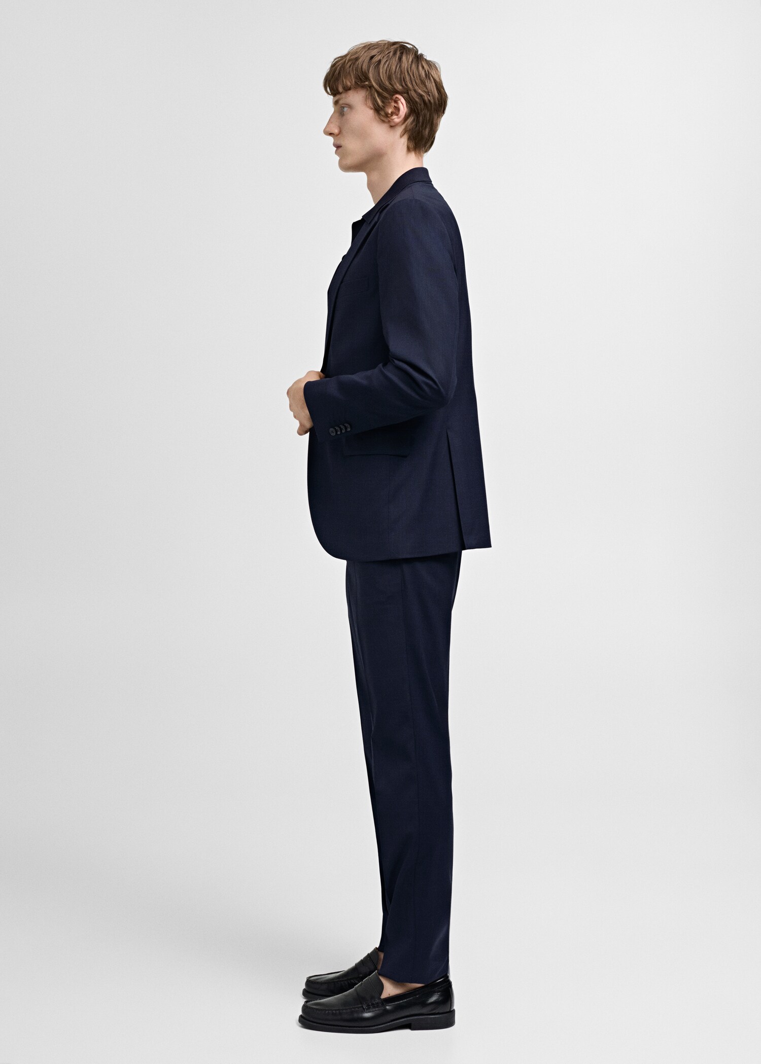 Костюмный пиджак slim fit из ткани стретч - Деталь изделия 2
