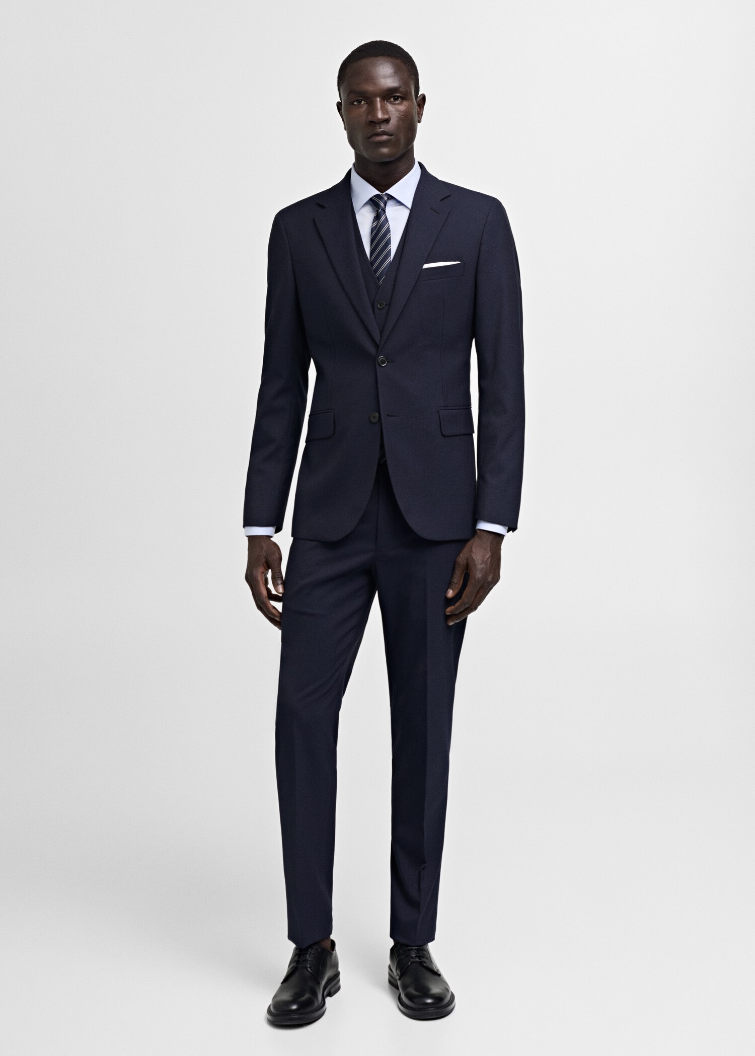 Stretch-fabric slim-fit suit jacket - General plane
