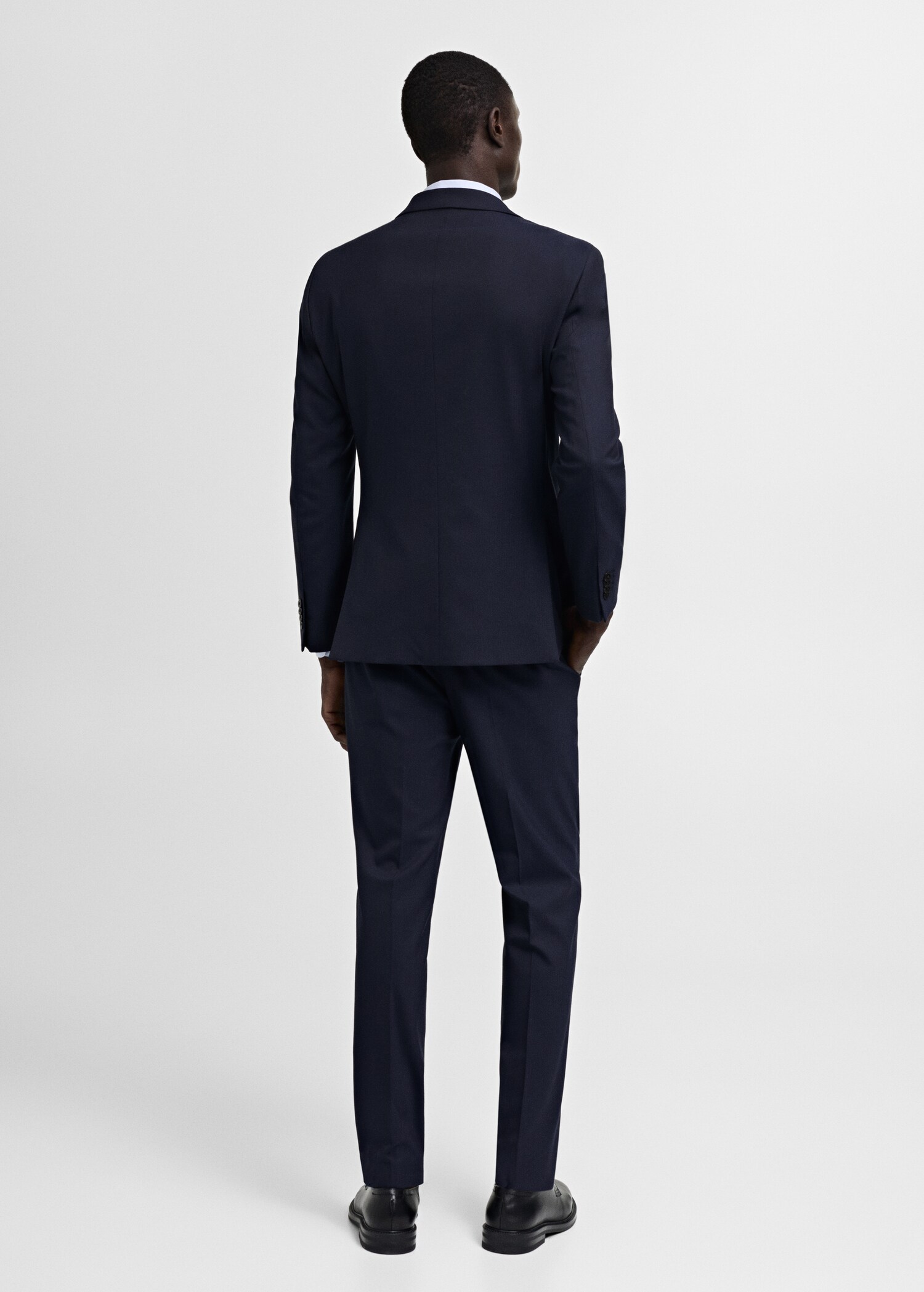 Stretch-fabric slim-fit suit jacket - Reverse of the article