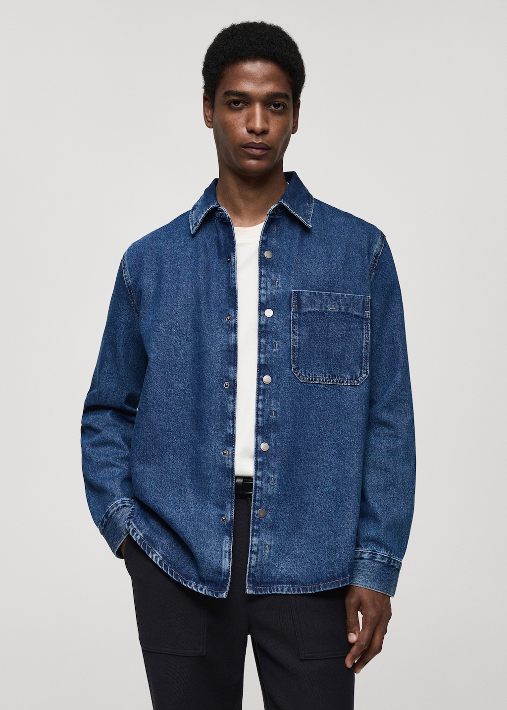 Mango Jeans-Overshirt mit Tasche