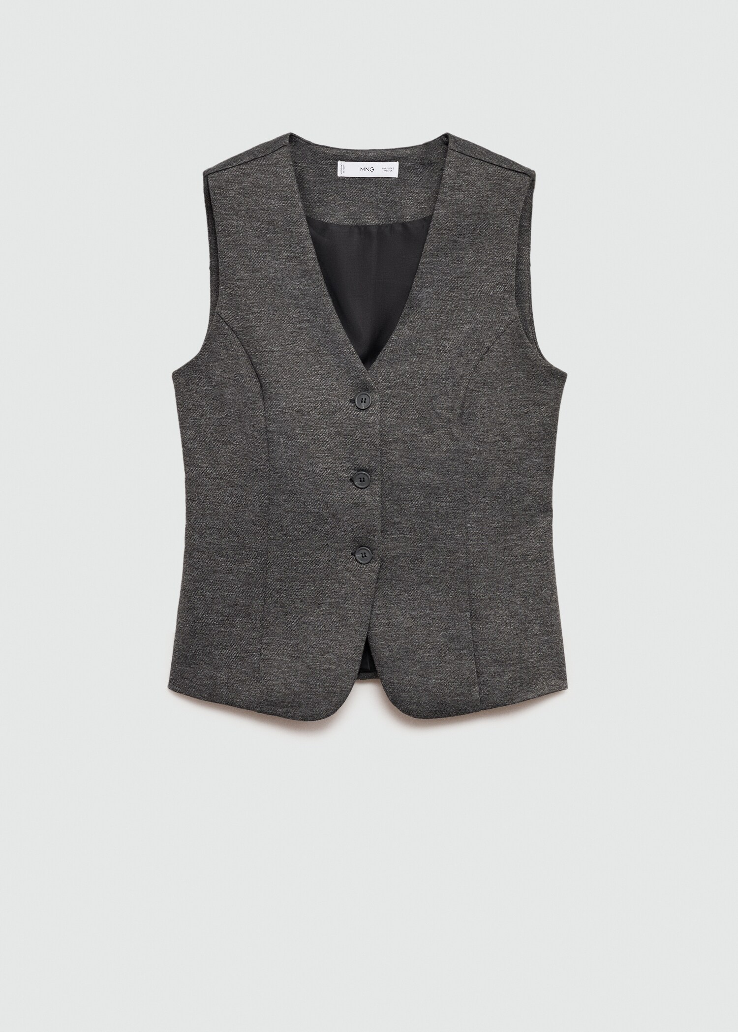Fitted vest with buttons - Article without model