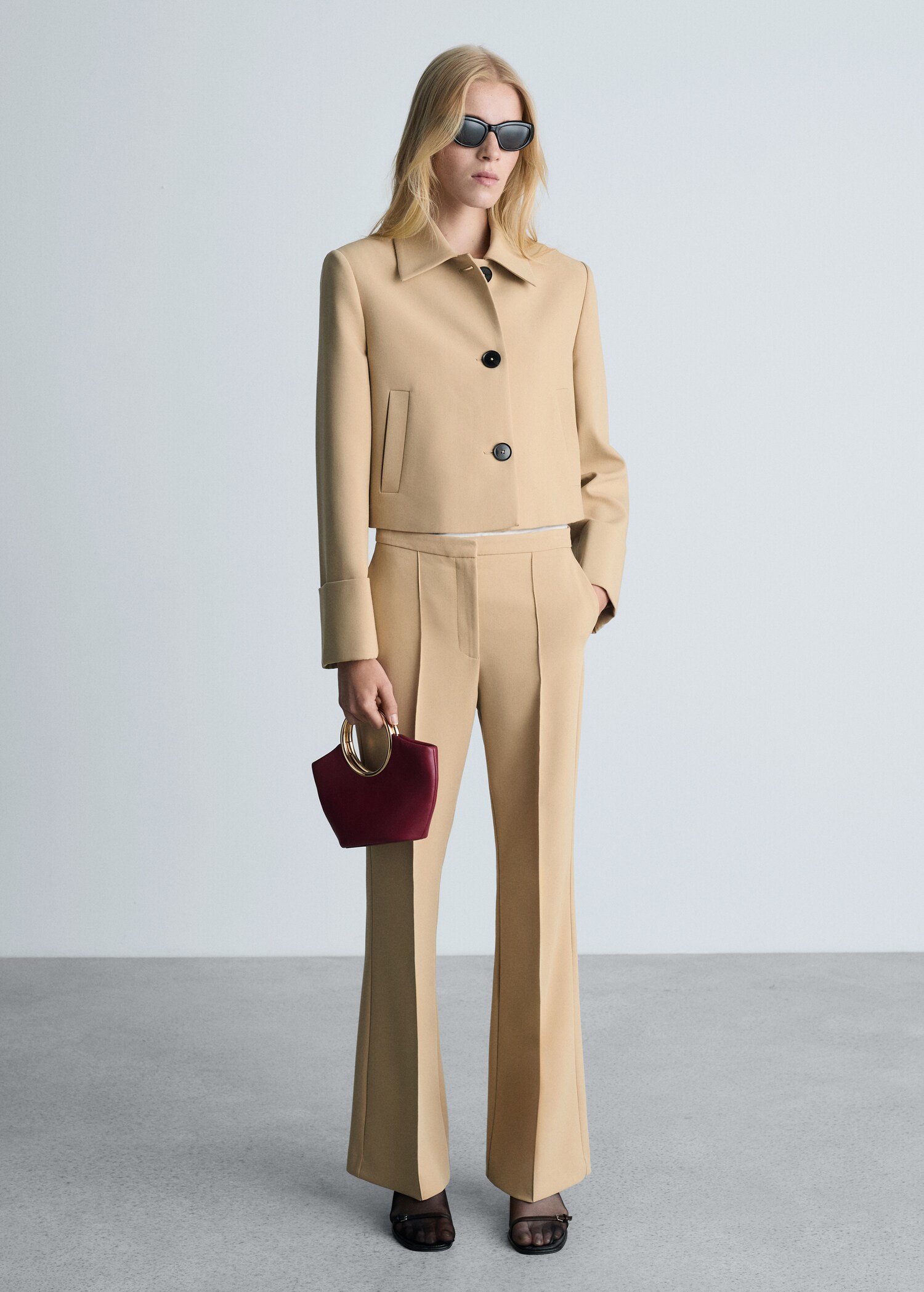 Structured jacket with buttons - General plane