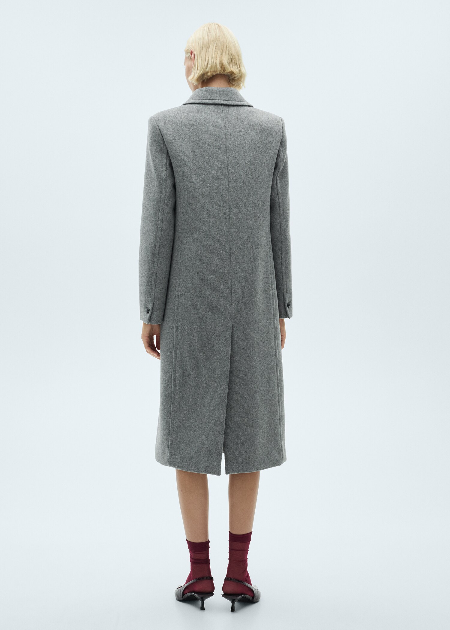 Lapels wool coat - Reverse of the article