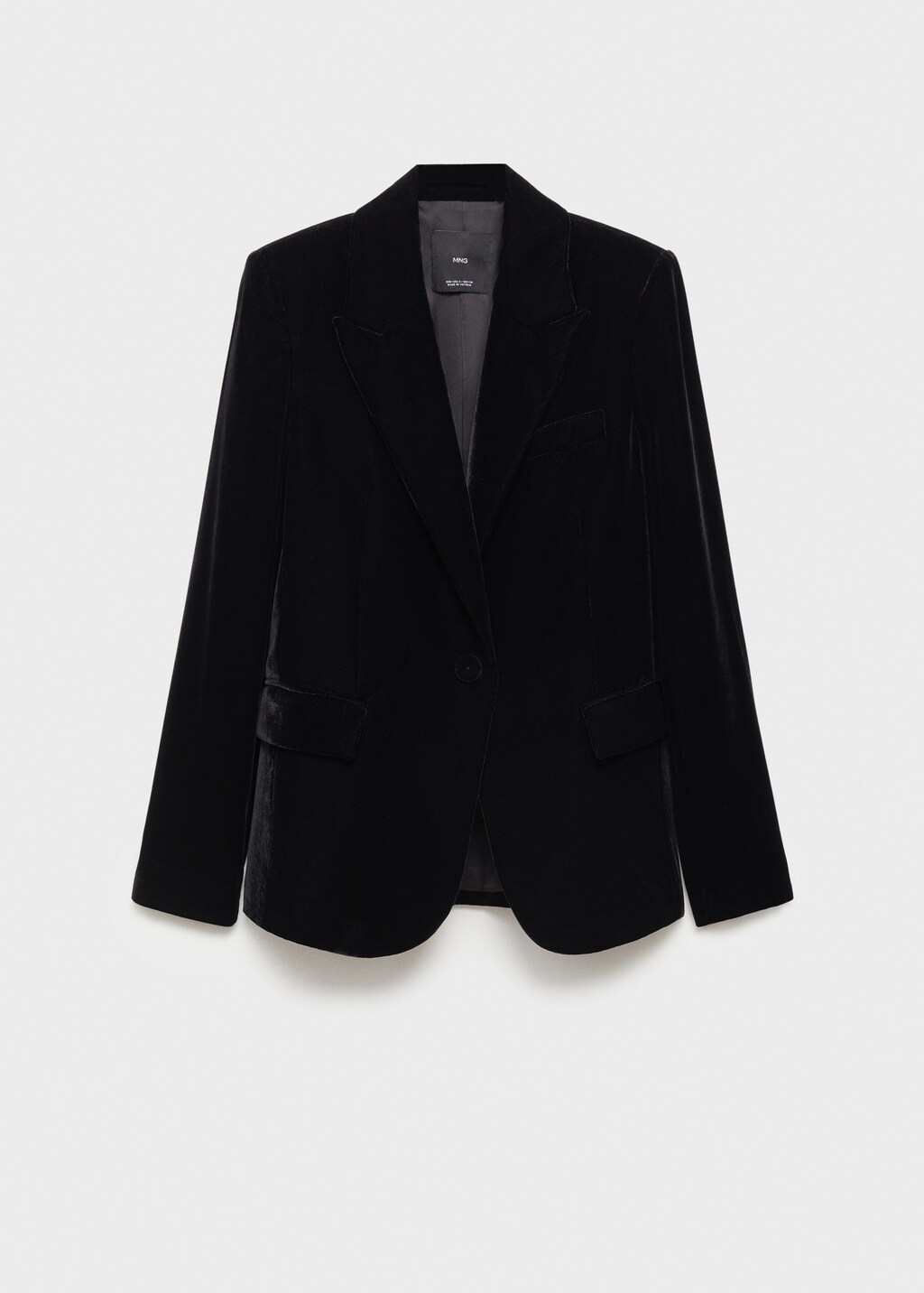 Structured velvet blazer