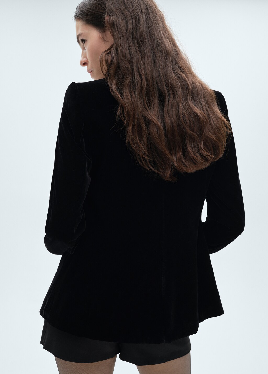 Structured velvet blazer