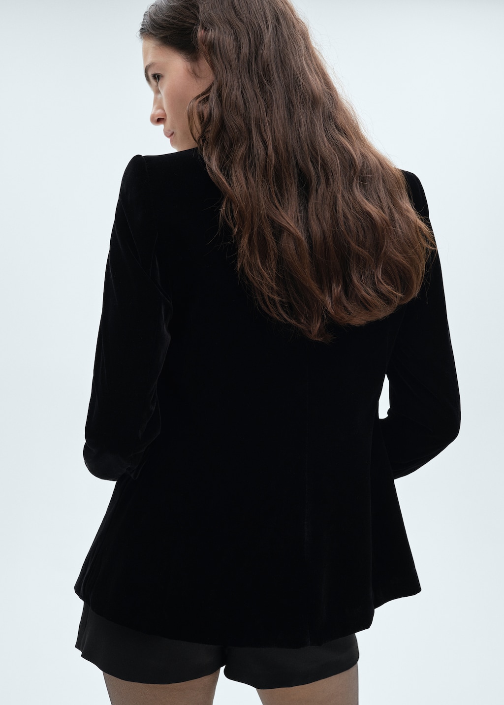 Structured velvet blazer