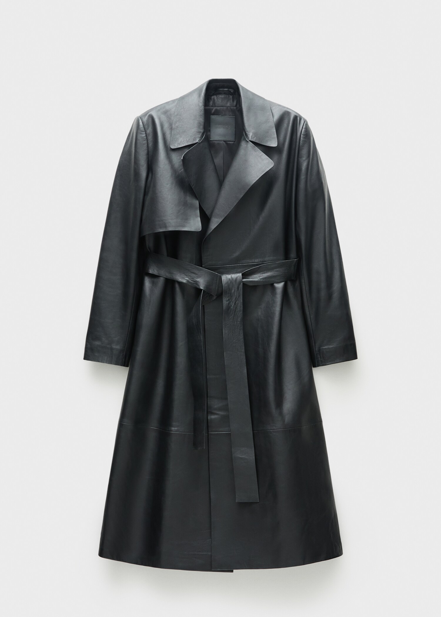 Leather trench coat with belt - Article without model