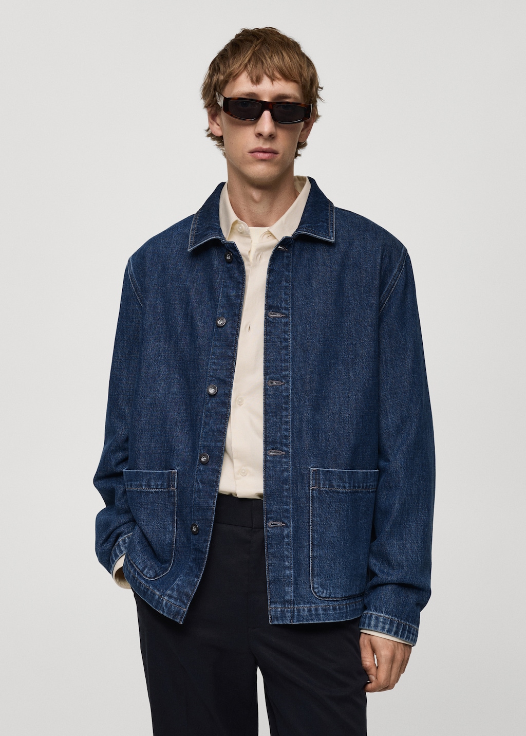 Mango Jeans-Overshirt mit Taschen
