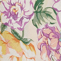 Thumbnail of Floral linen-blend dress - Blue