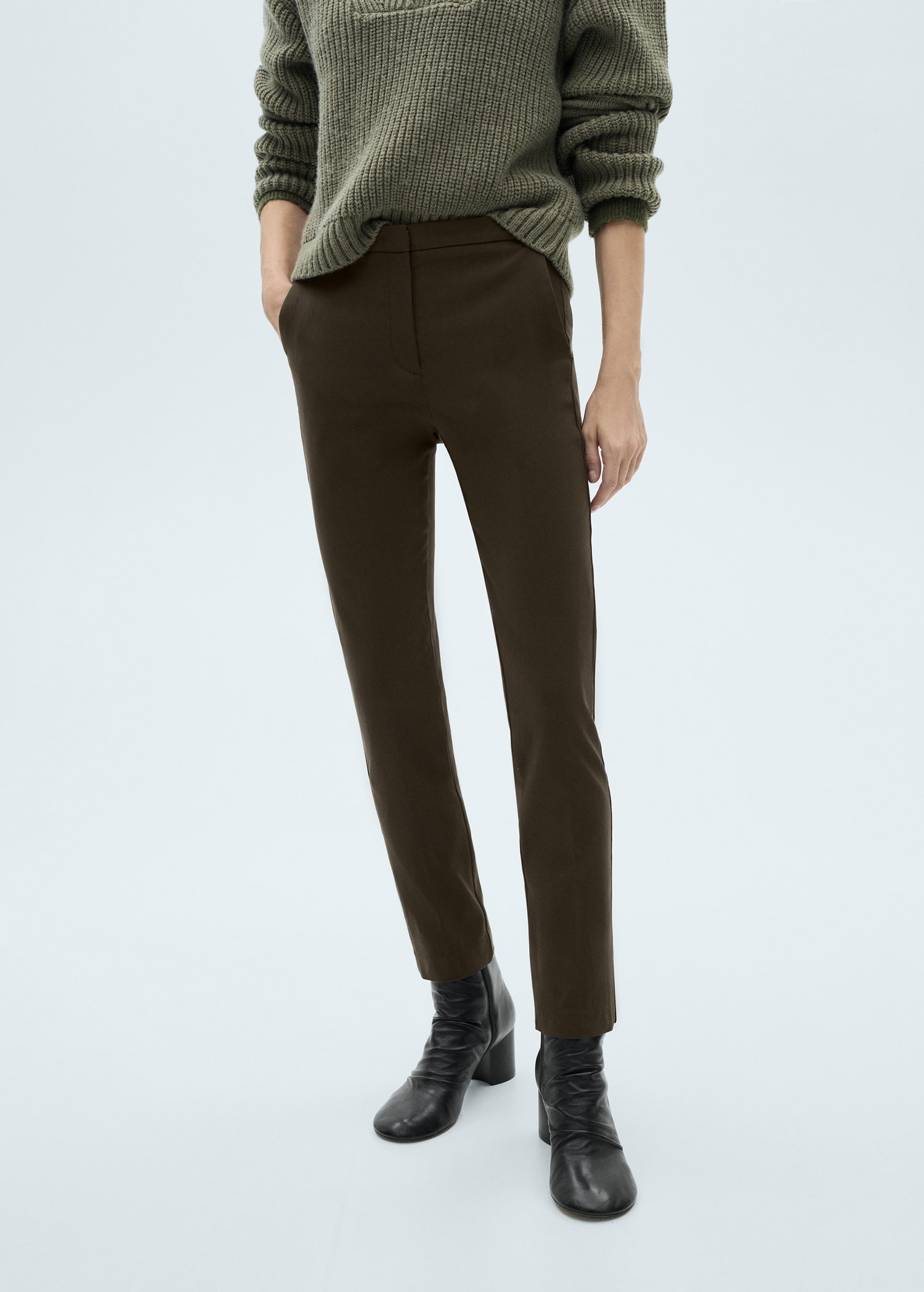 Crop skinny trousers - Medium plane