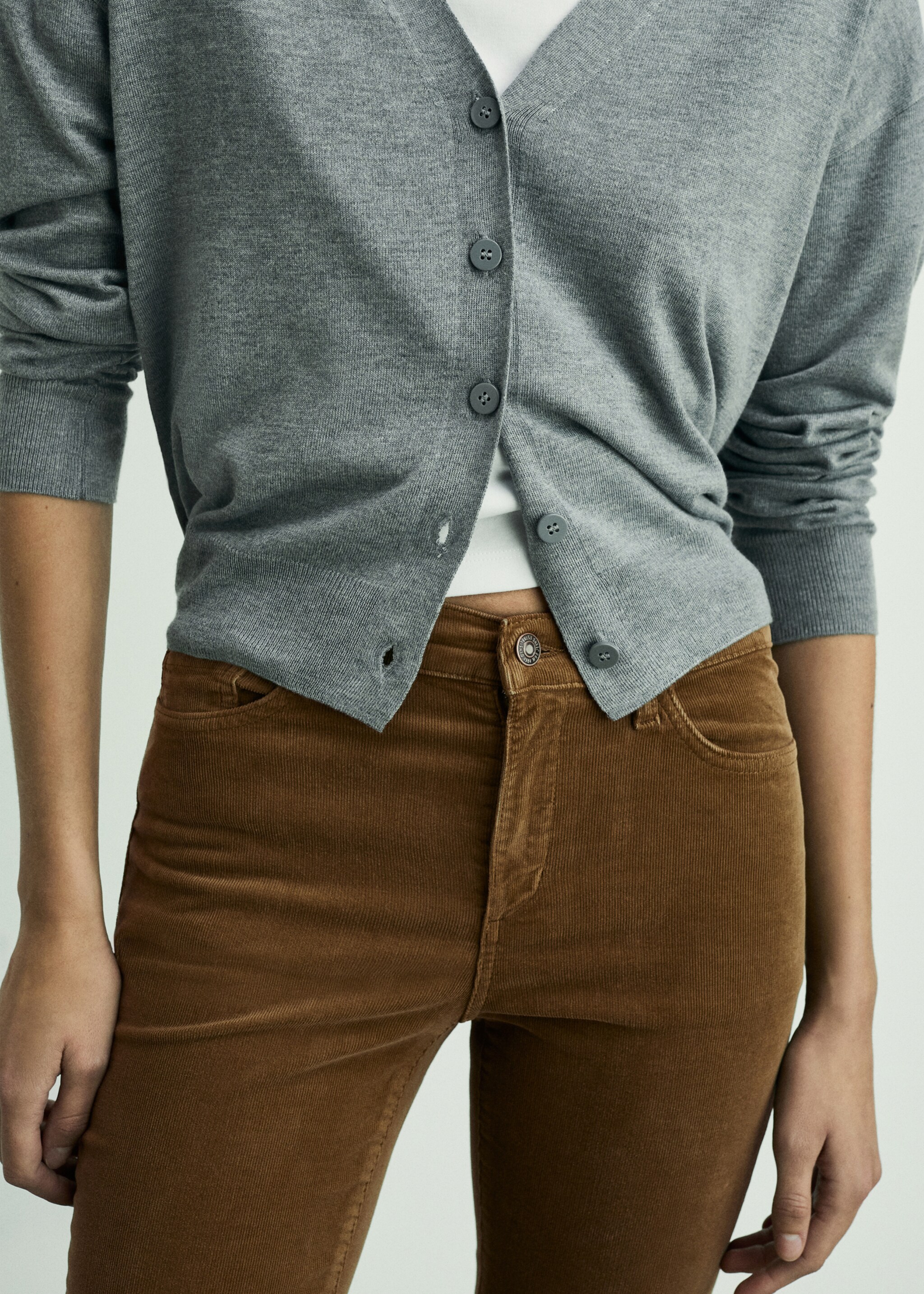 Sienna flared cropped corduroy trousers - Details of the article 1