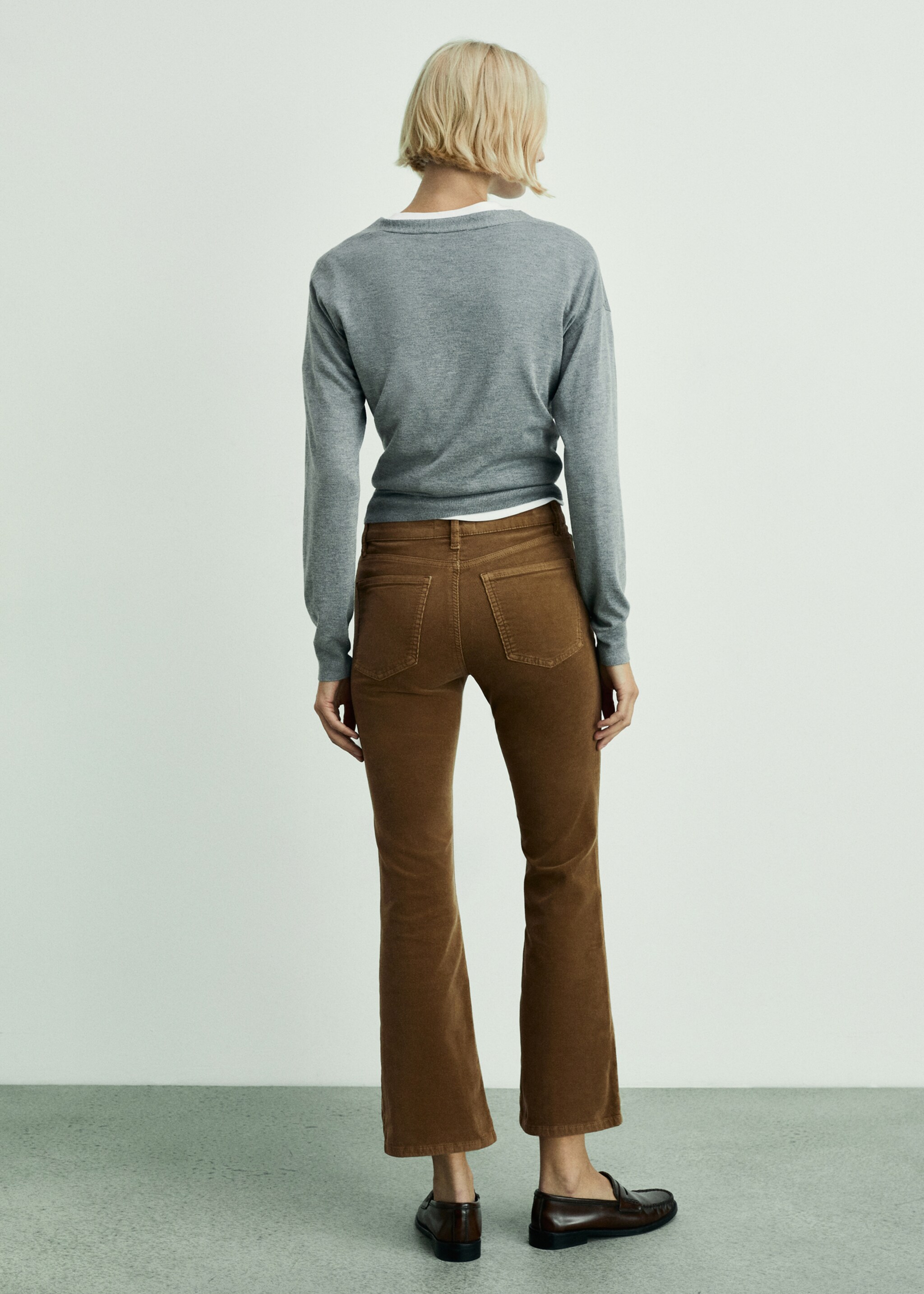 Sienna flared cropped corduroy trousers - Reverse of the article
