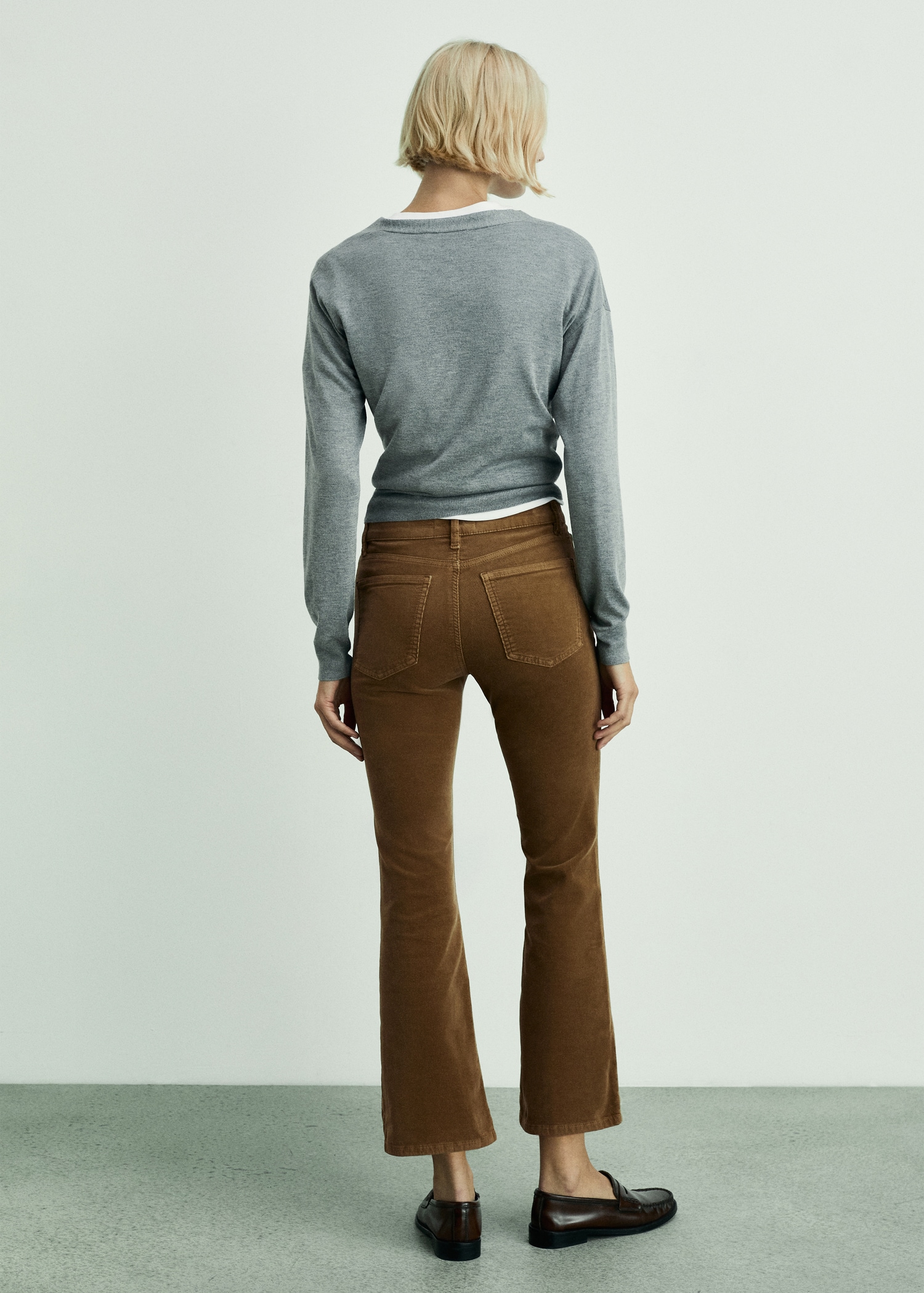 Sienna flared cropped corduroy trousers - Reverse of the article