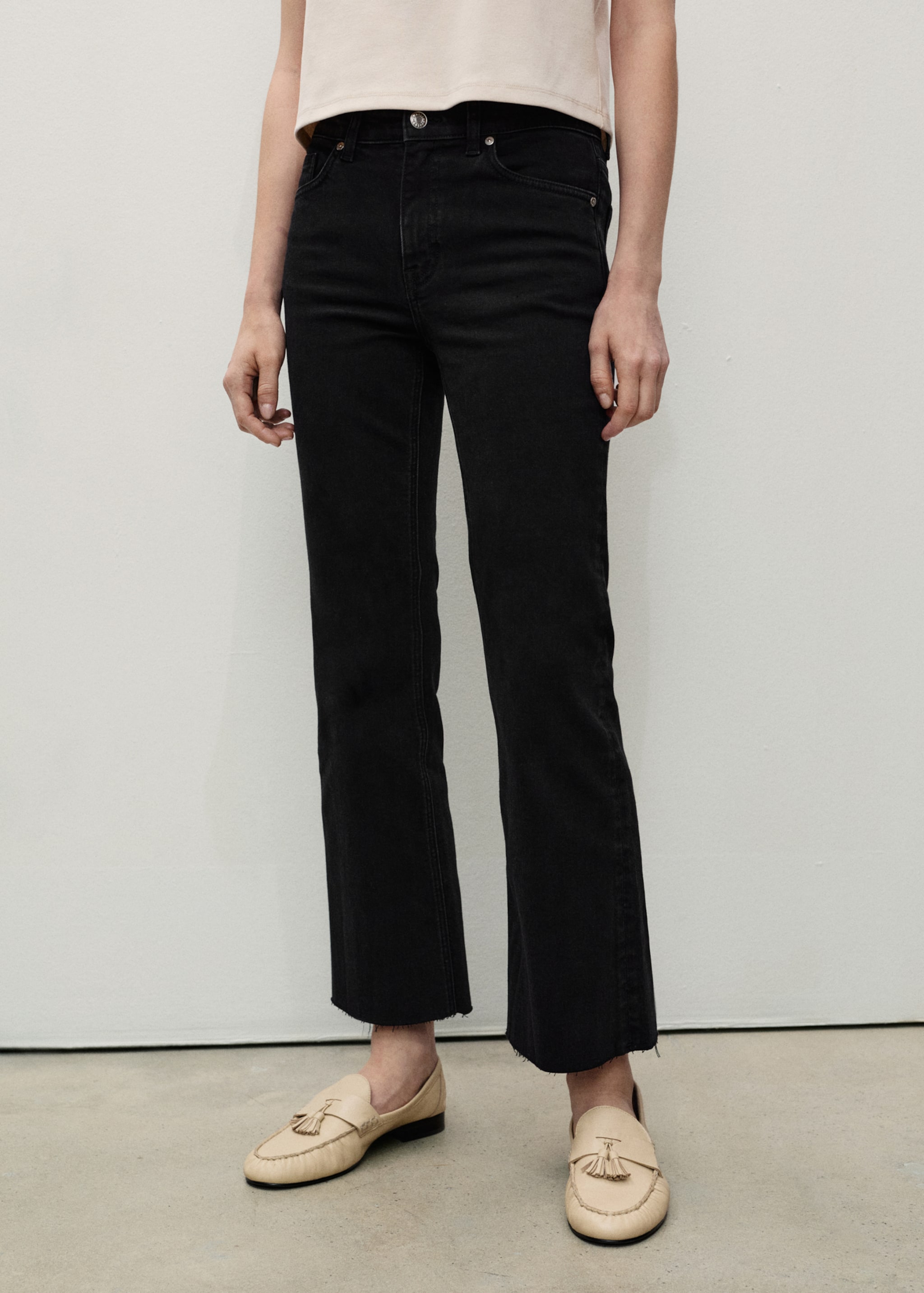 Sienna flared cropped jeans - Medium plane