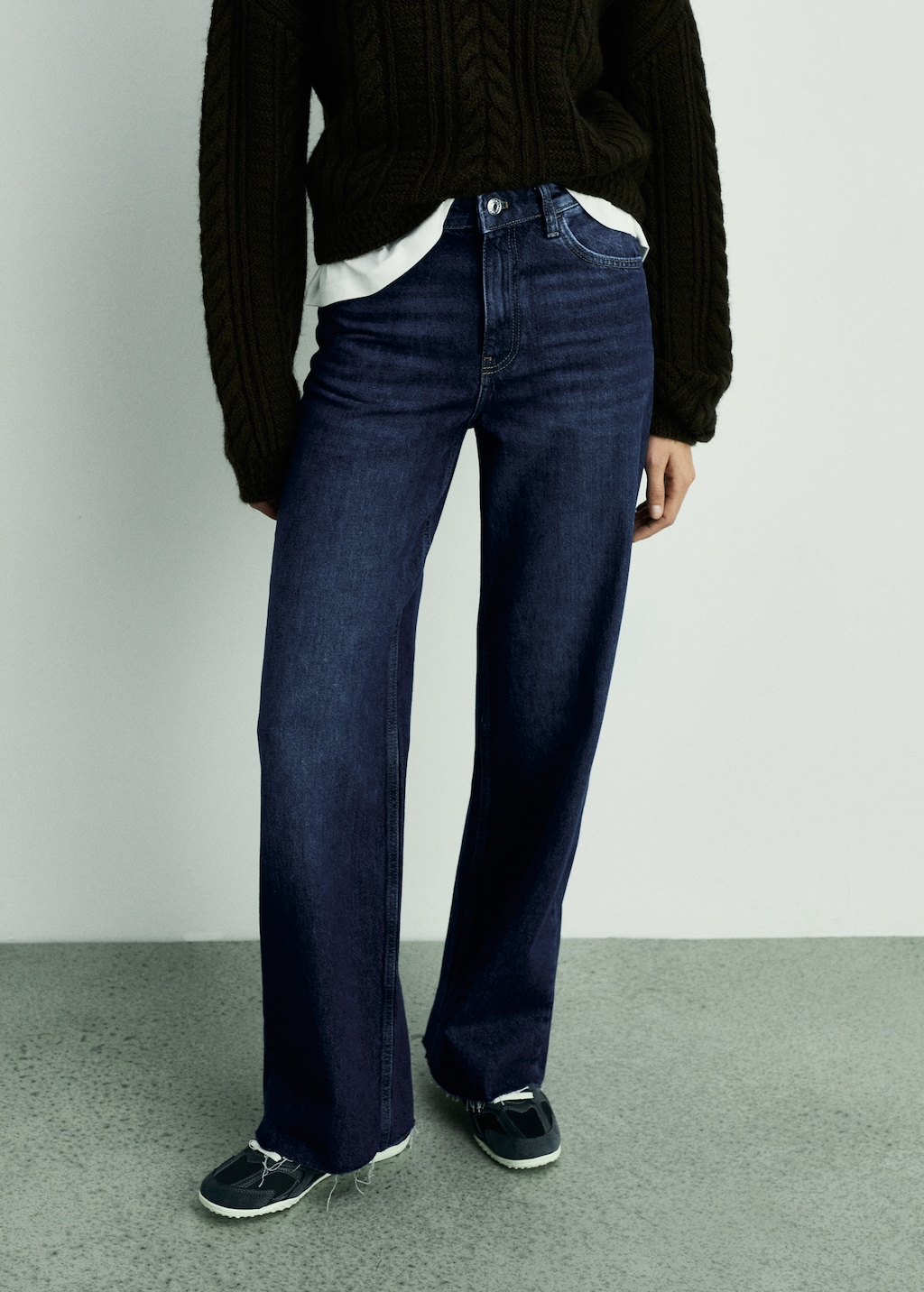 Danila wideleg high-rise jeans - Women | MANGO USA Danila wideleg high-rise jeans - Women | MANGO USA