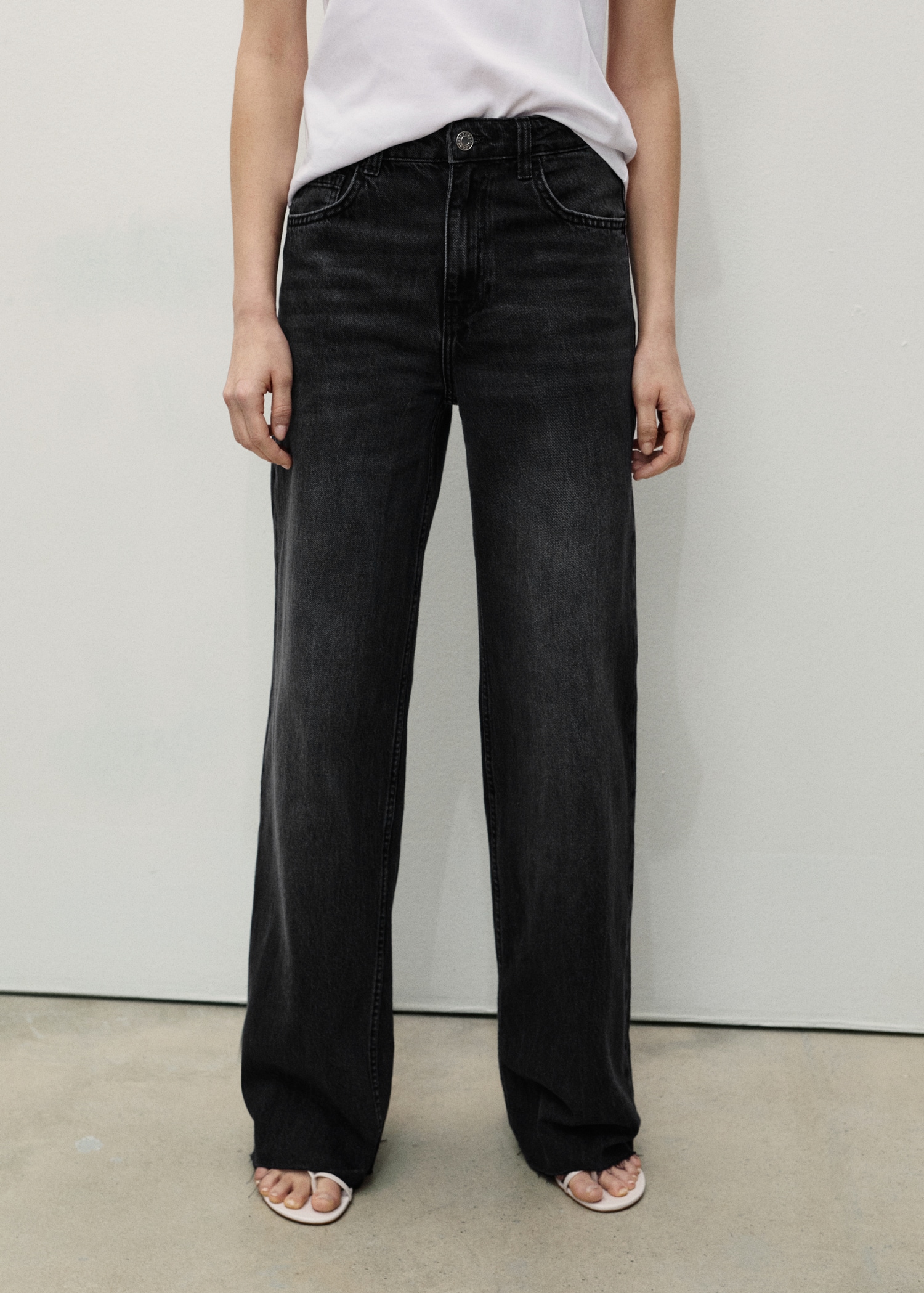 Danila high-waisted wide-leg jeans Women MANGO Philippines