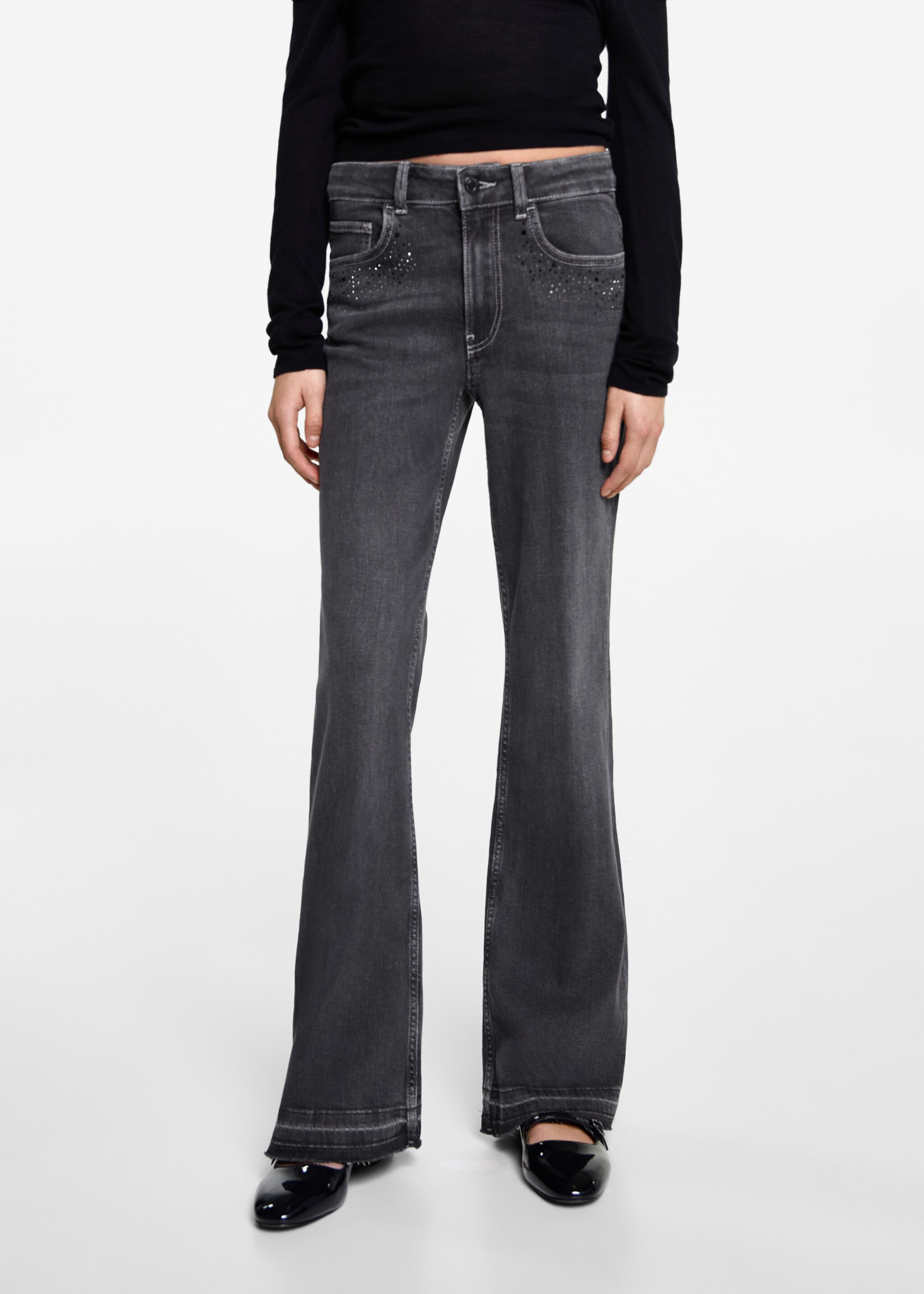 Jean flare strass - Plan moyen