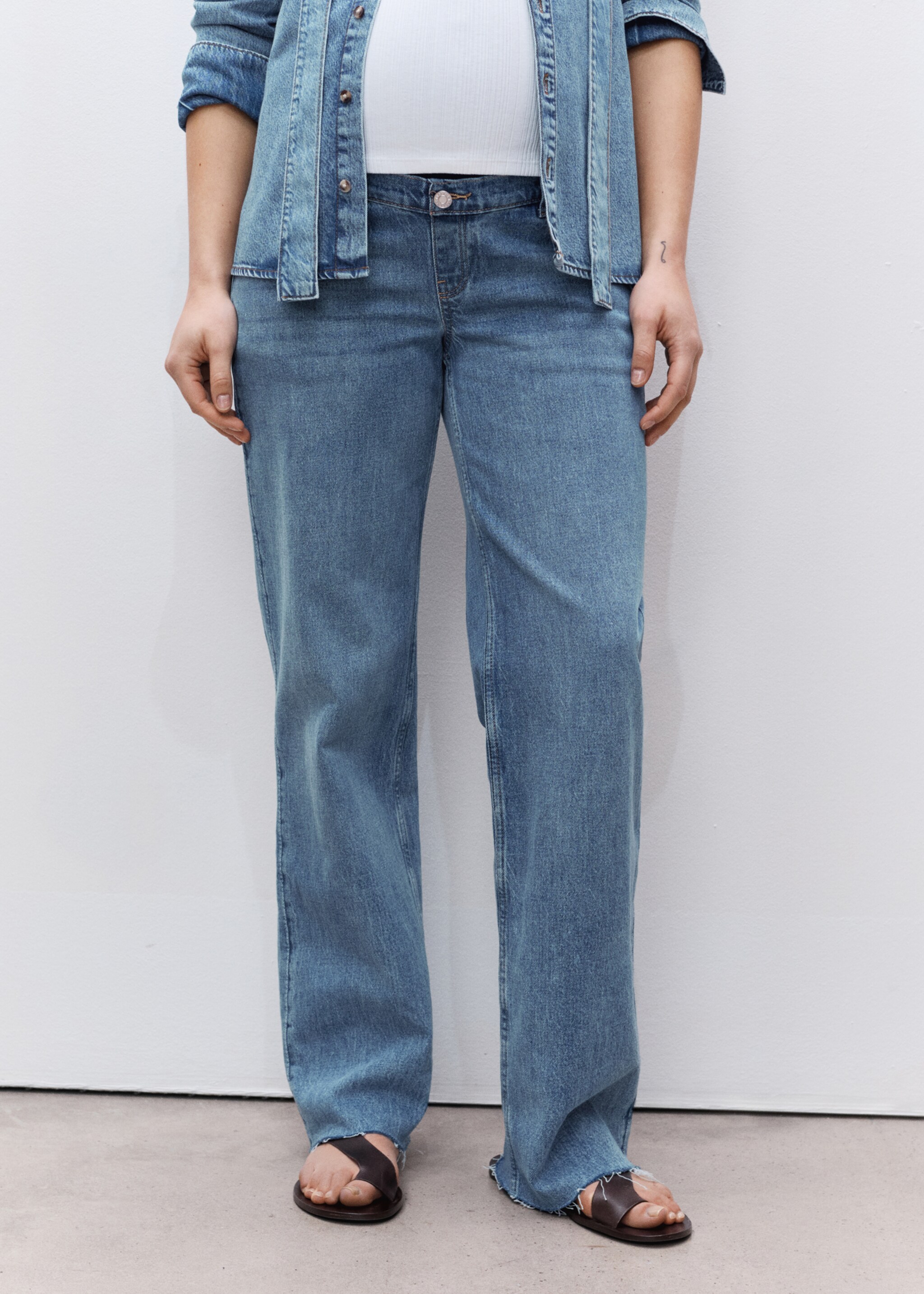 Maternity wideleg jeans - Medium plane