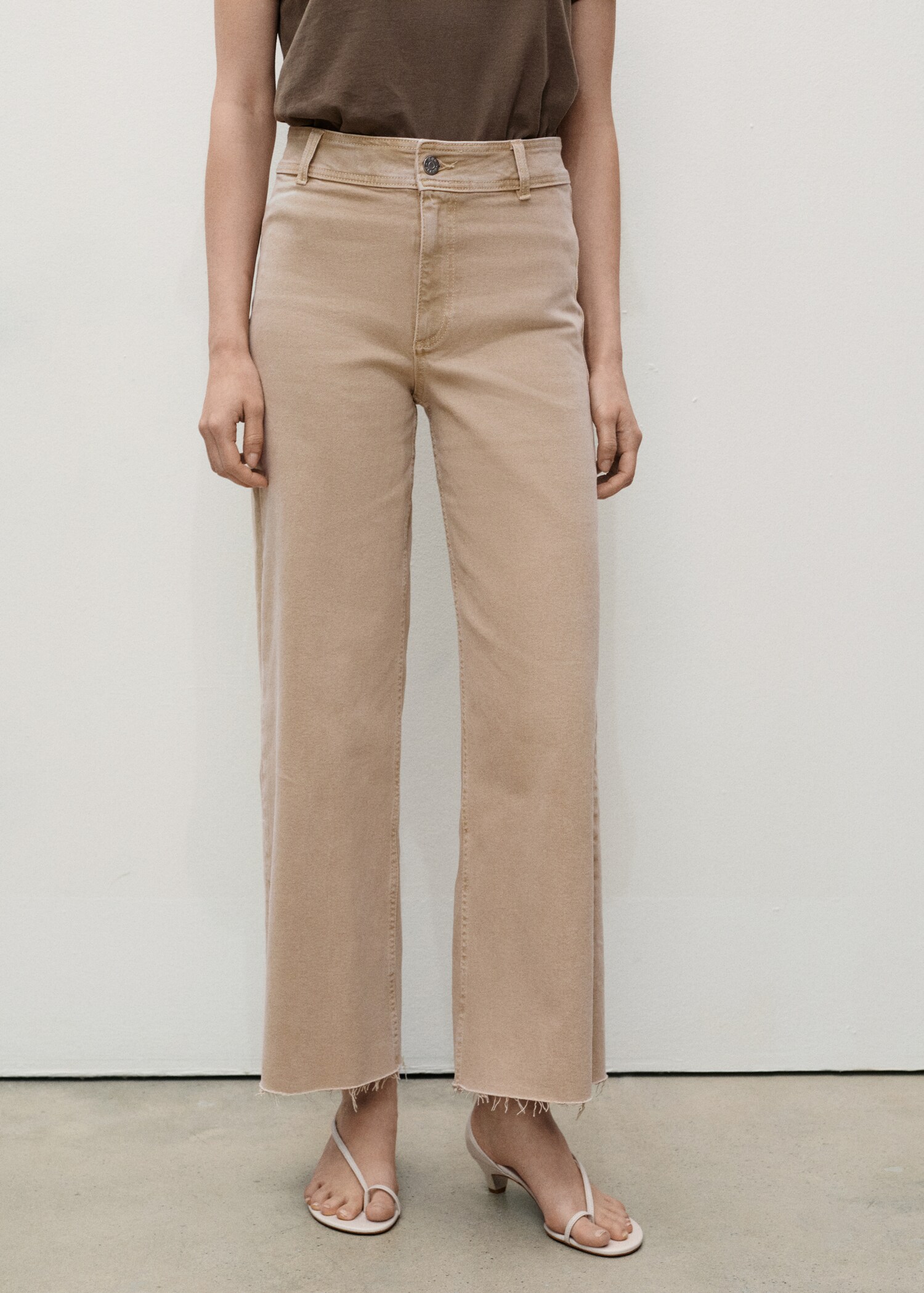 Culotte-Jeans mit hohem Bund Catherin - Mittlere Ansicht