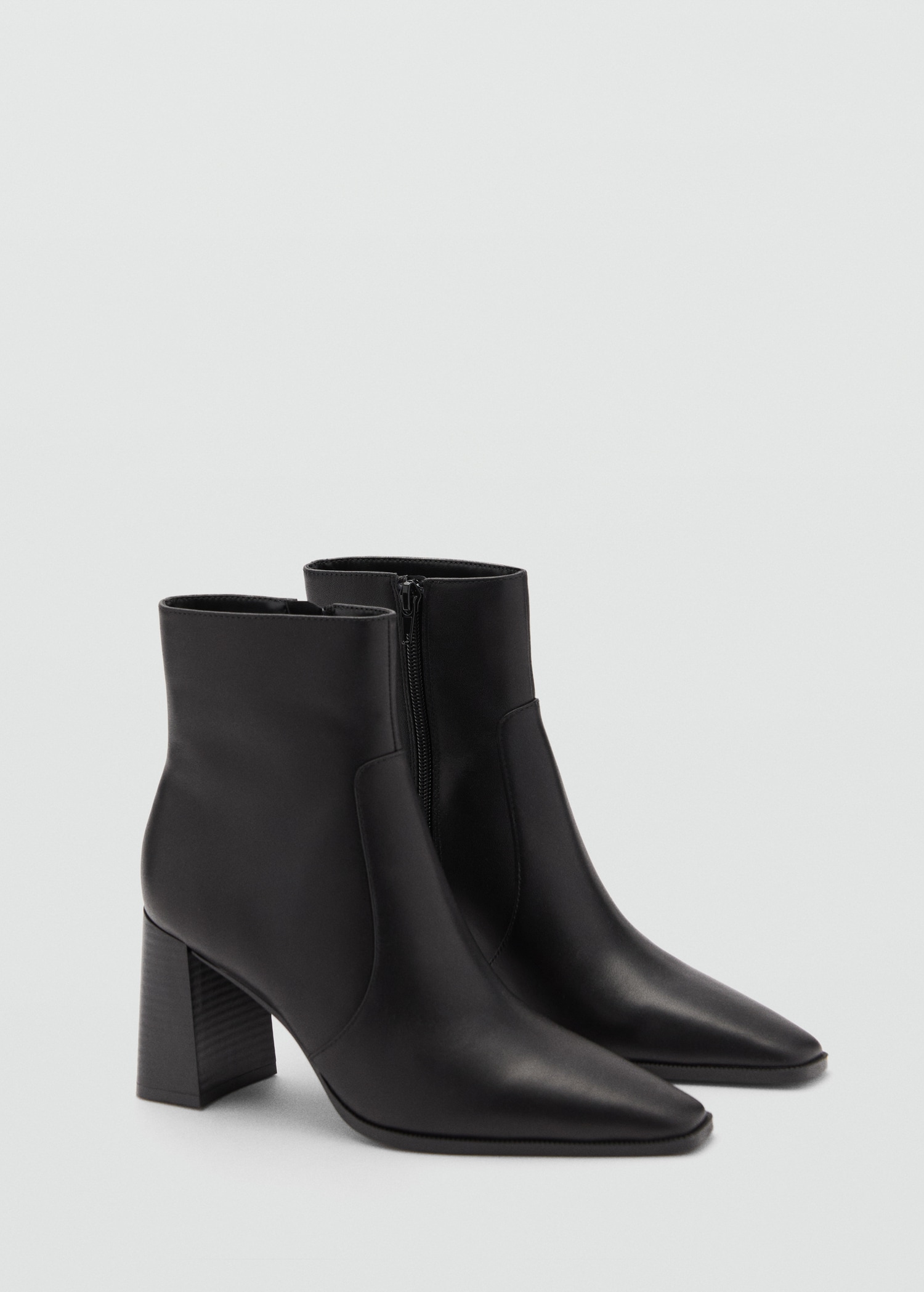Heeled leather ankle boots - Women | MANGO USA