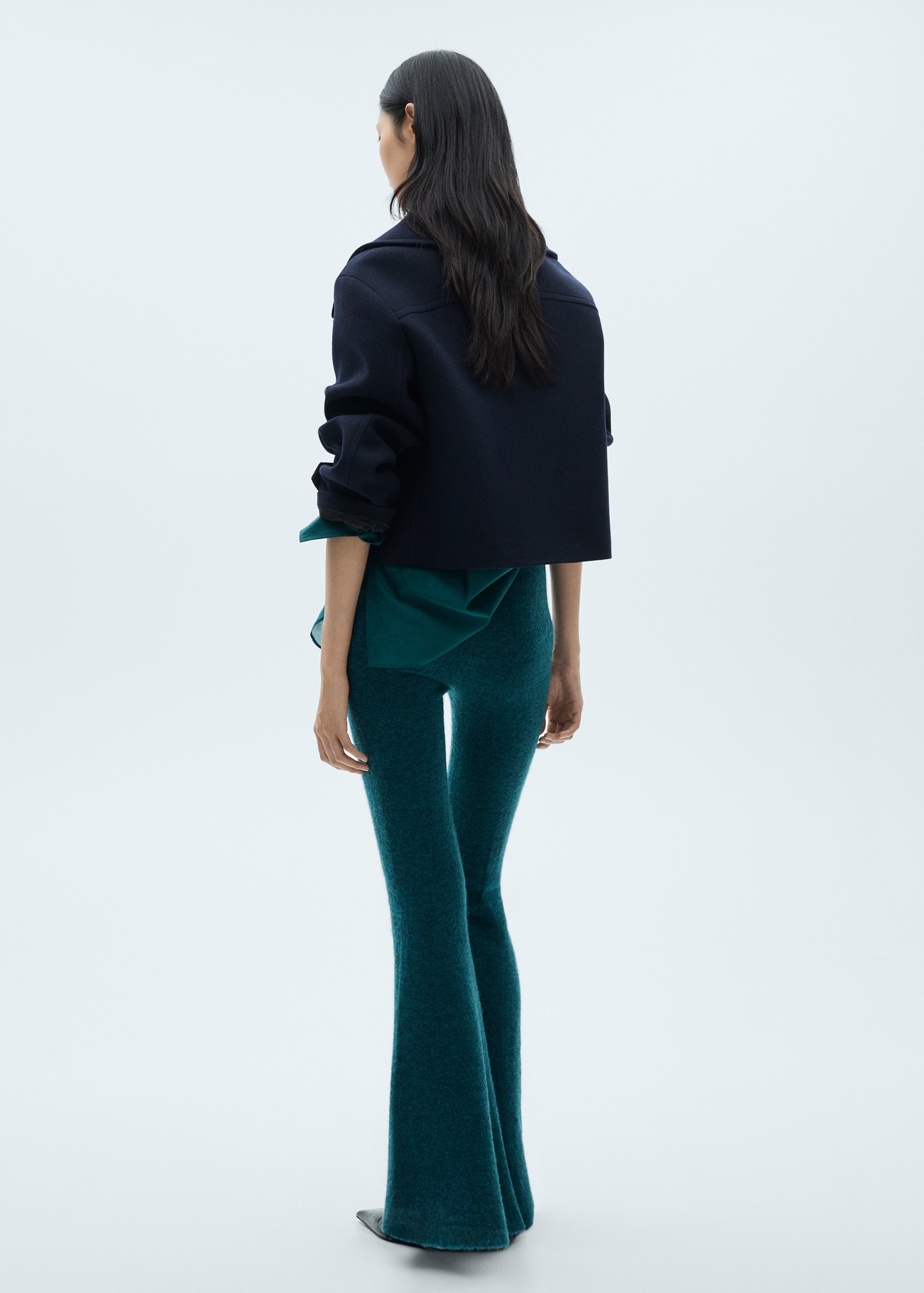 Flared knitted trousers - Reverse of the article