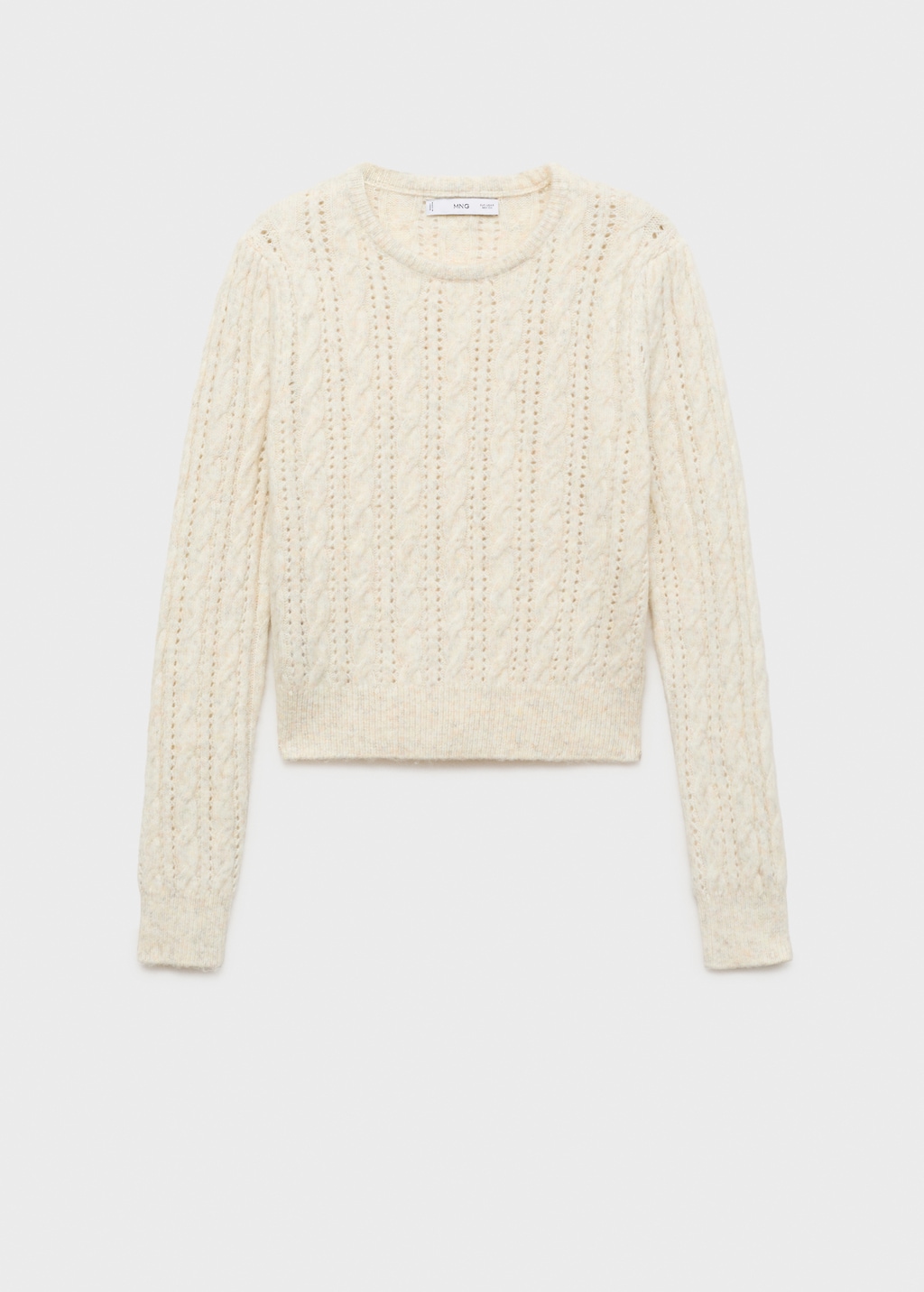Braided sweater with lace accents - image 5