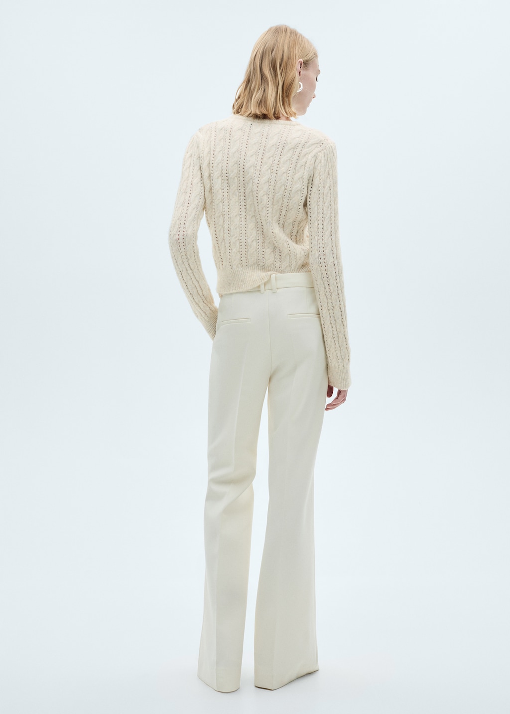 Braided sweater with lace accents - image 3