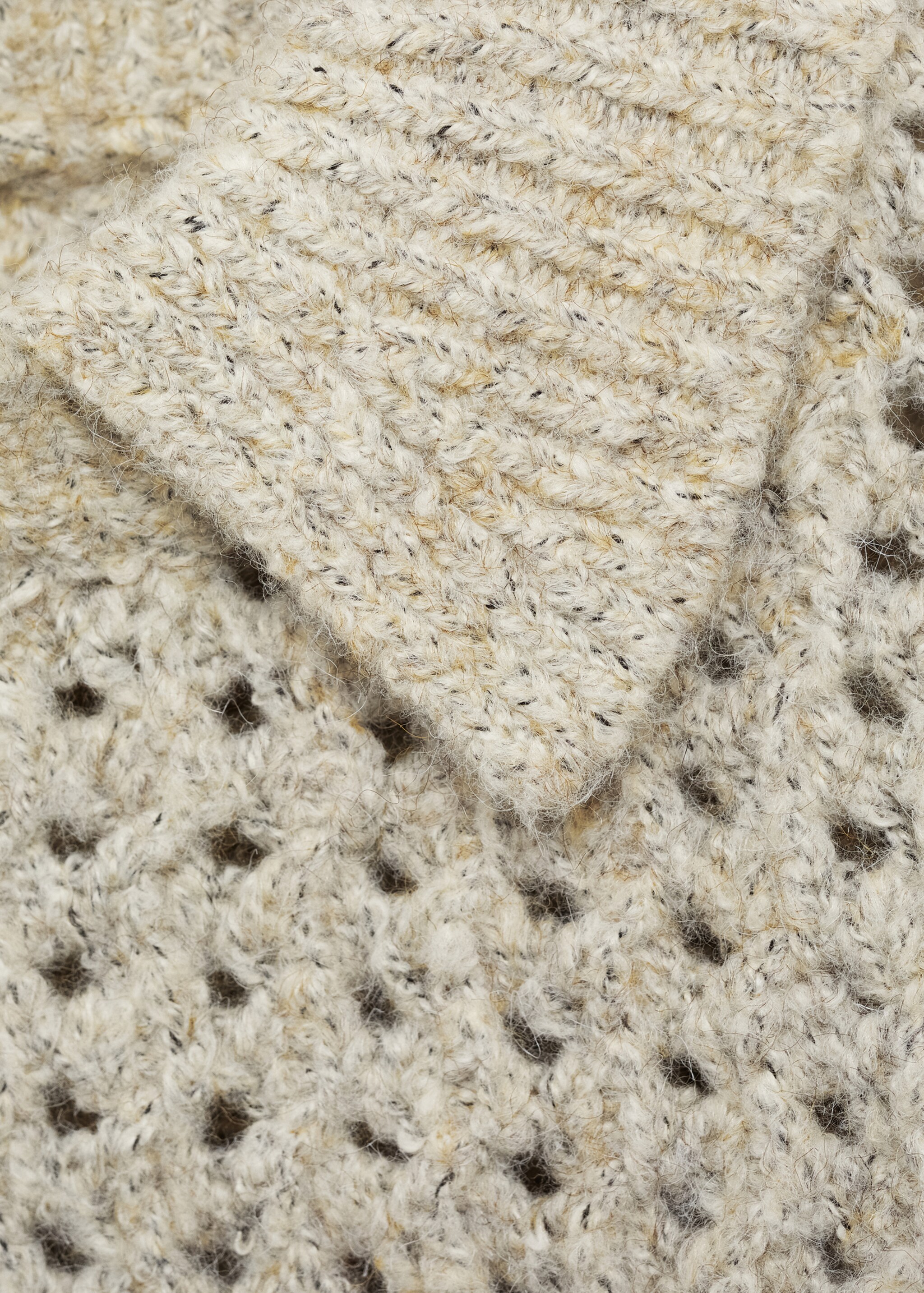 Openwork knitted polo-neck sweater - Details of the article 8
