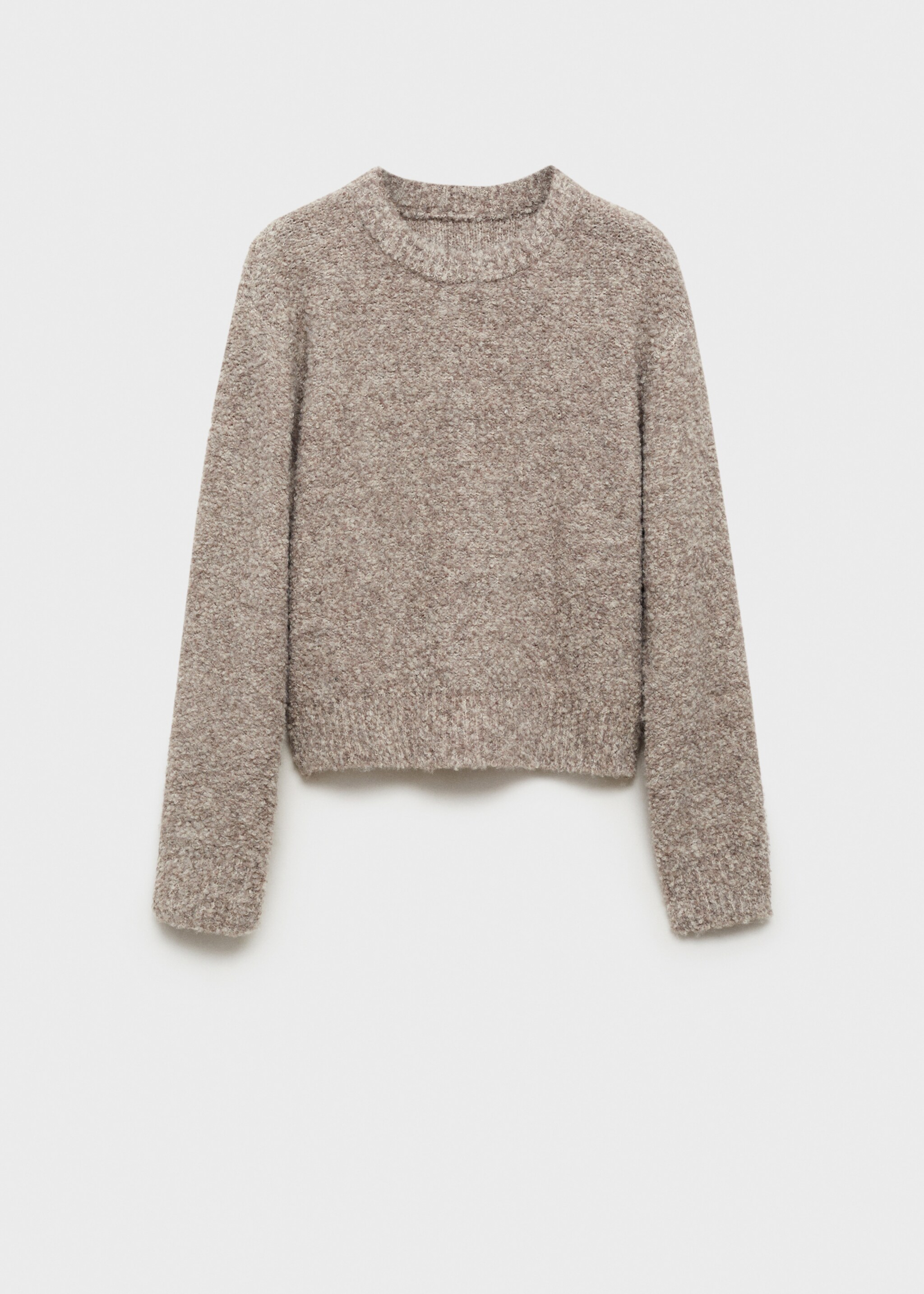 Round-neck bouclé sweater - Article without model