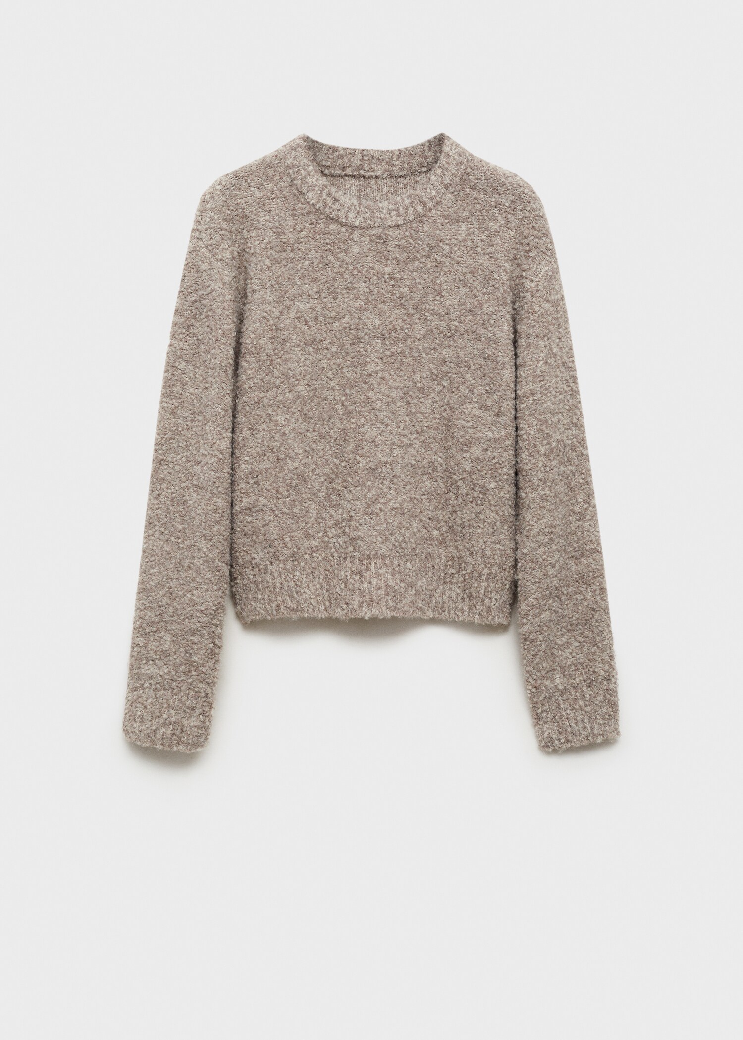 Round-neck bouclé sweater - Article without model
