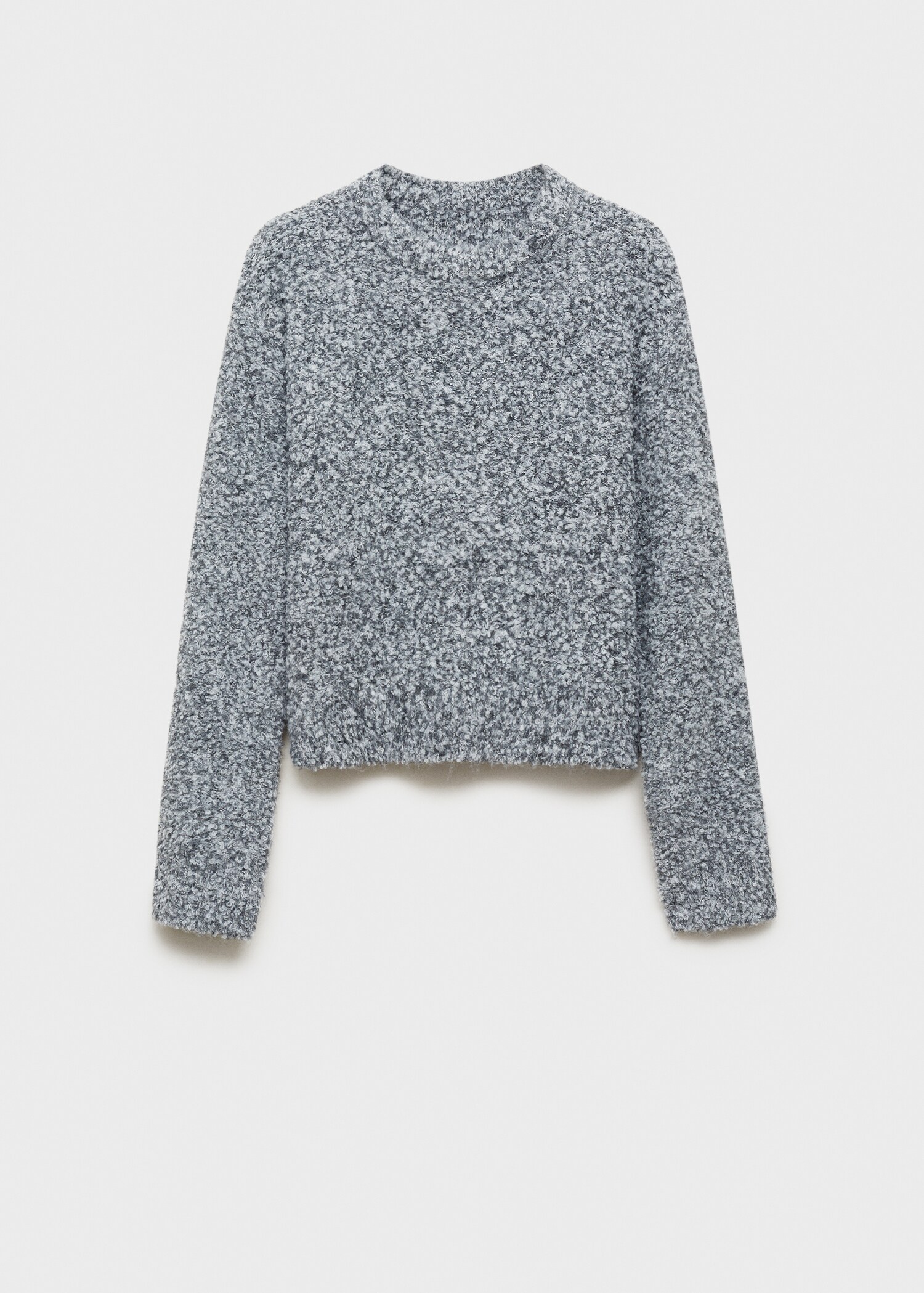 Round-neck bouclé sweater - Article without model