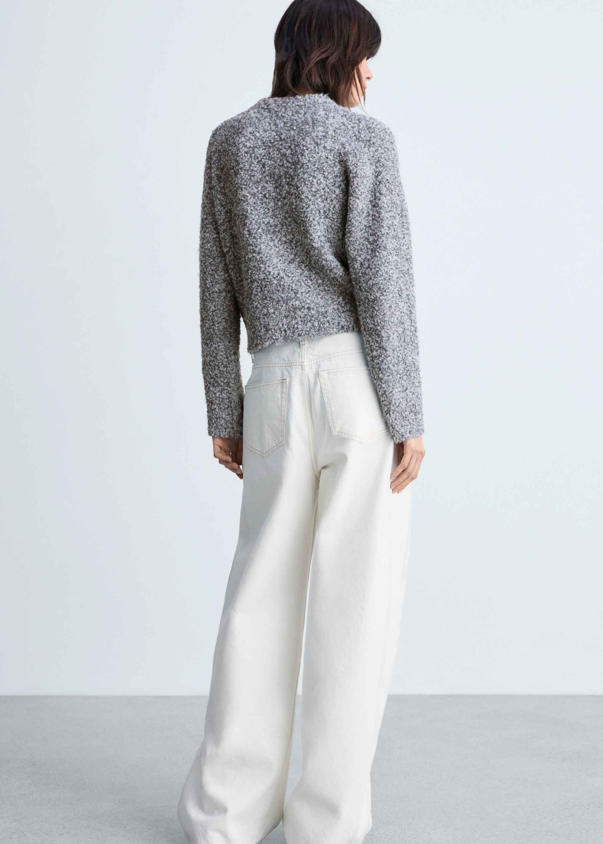 Jersey bouclé cuello redondo - Reverso del artículo