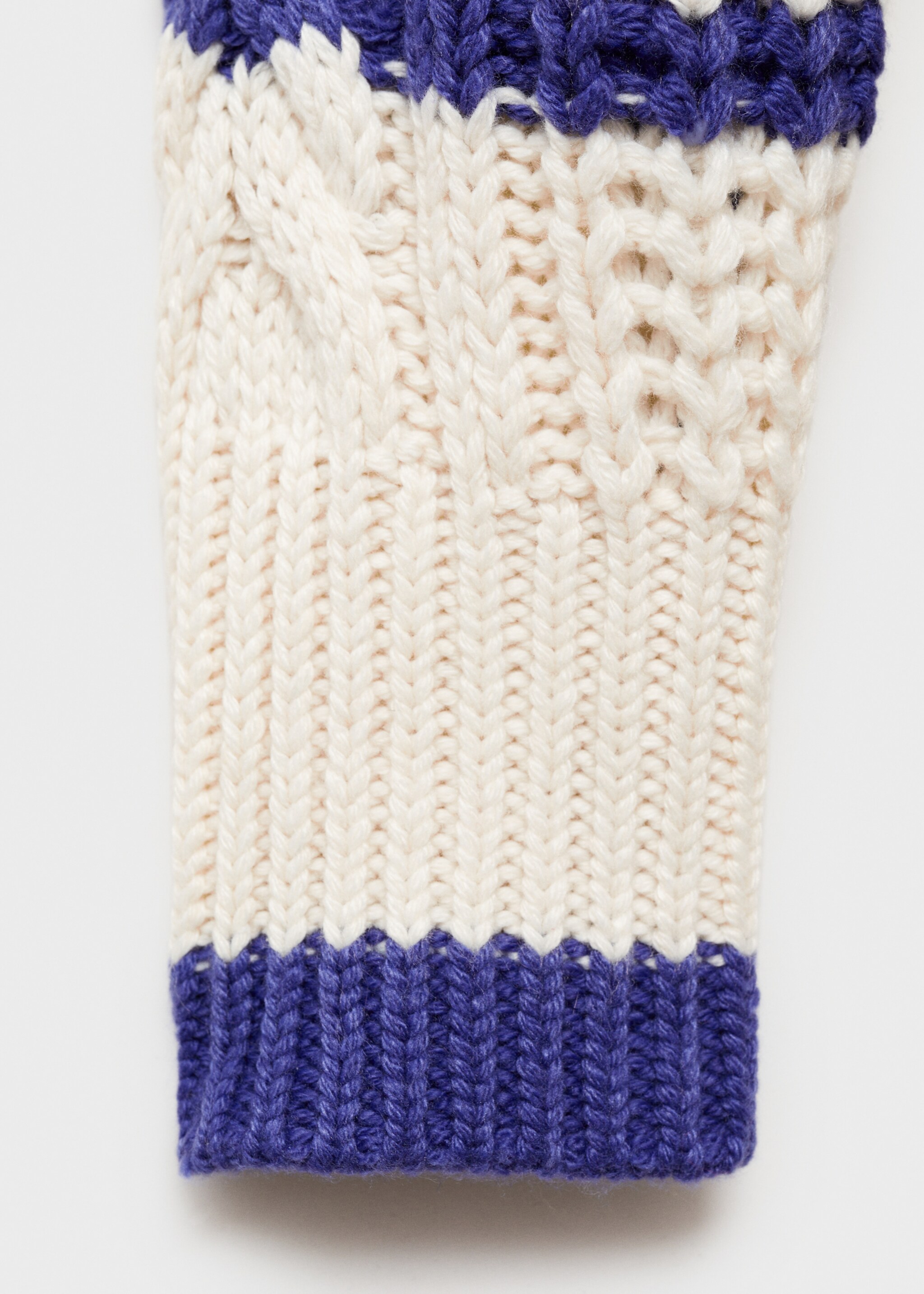 Striped braided sweater - Details of the article 0