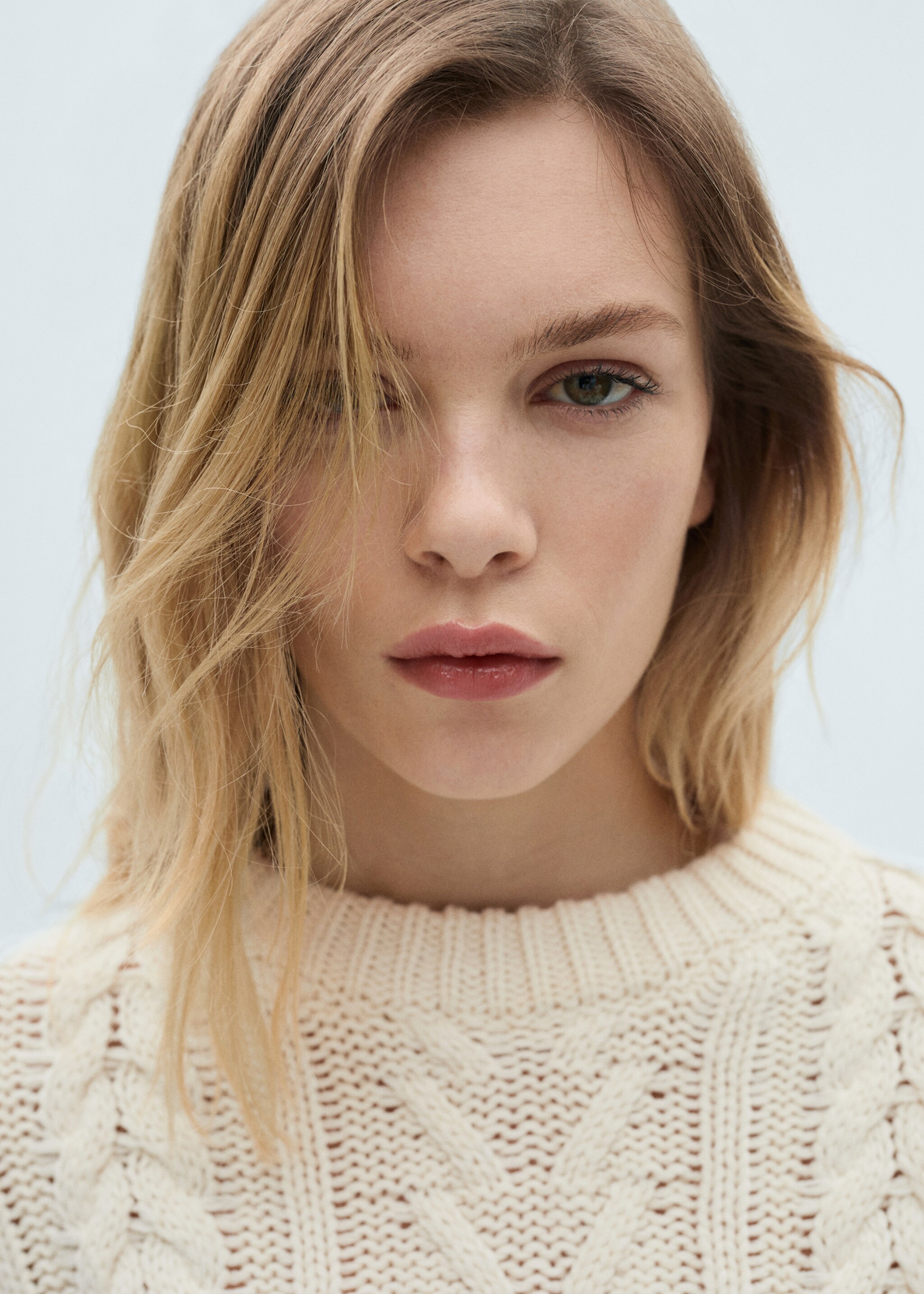 Striped braided sweater - Details of the article 1