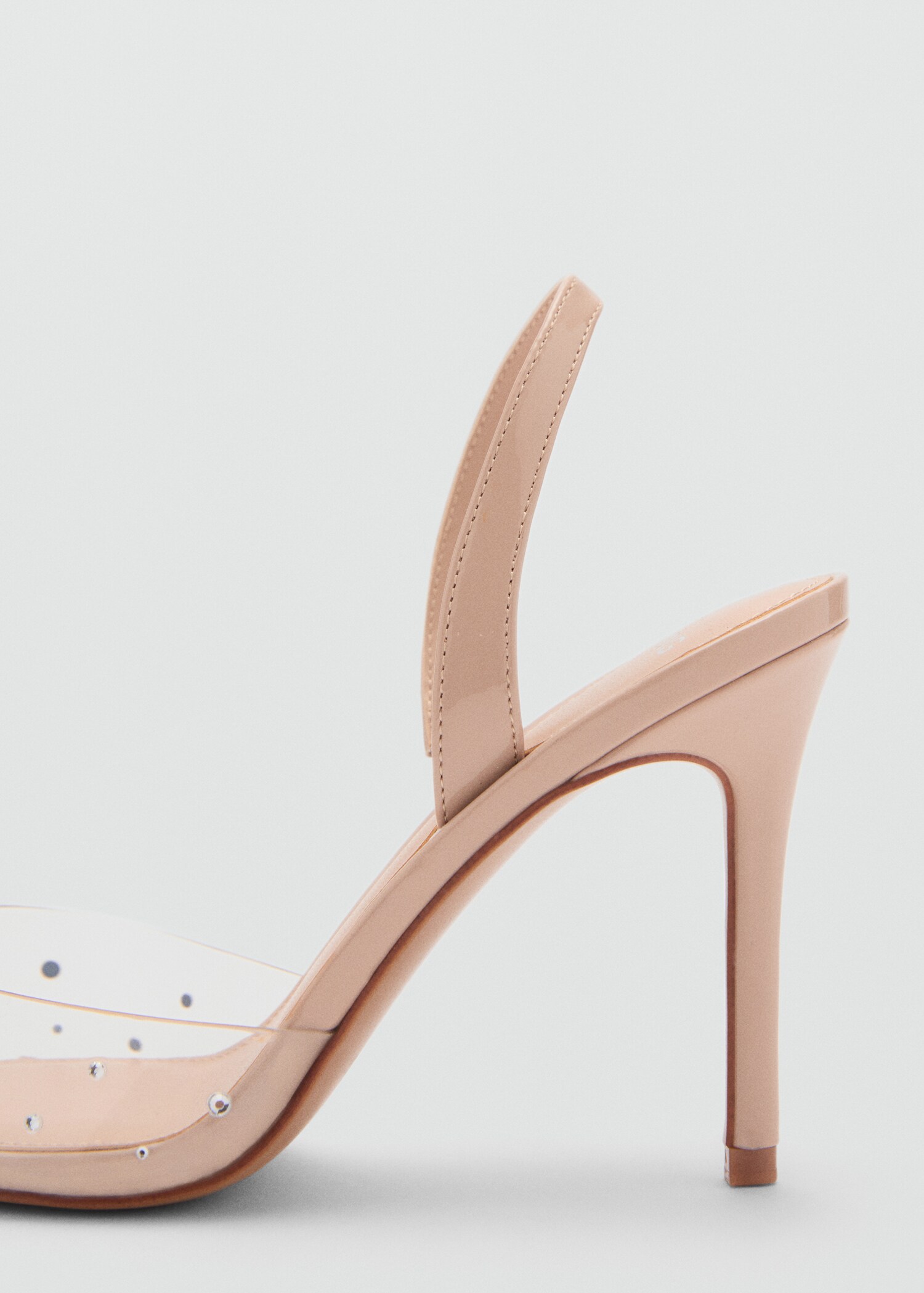Transparent rhinestone pointed toe shoe - Details of the article 1