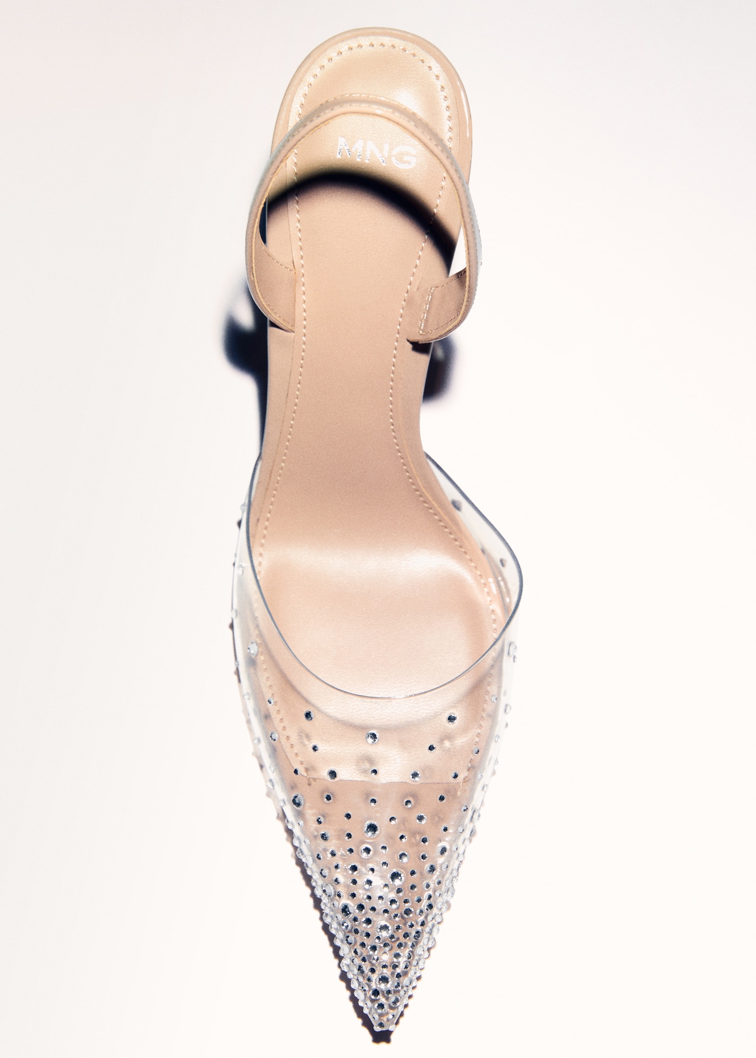 Transparent rhinestone pointed toe shoe Women MANGO Lebanon