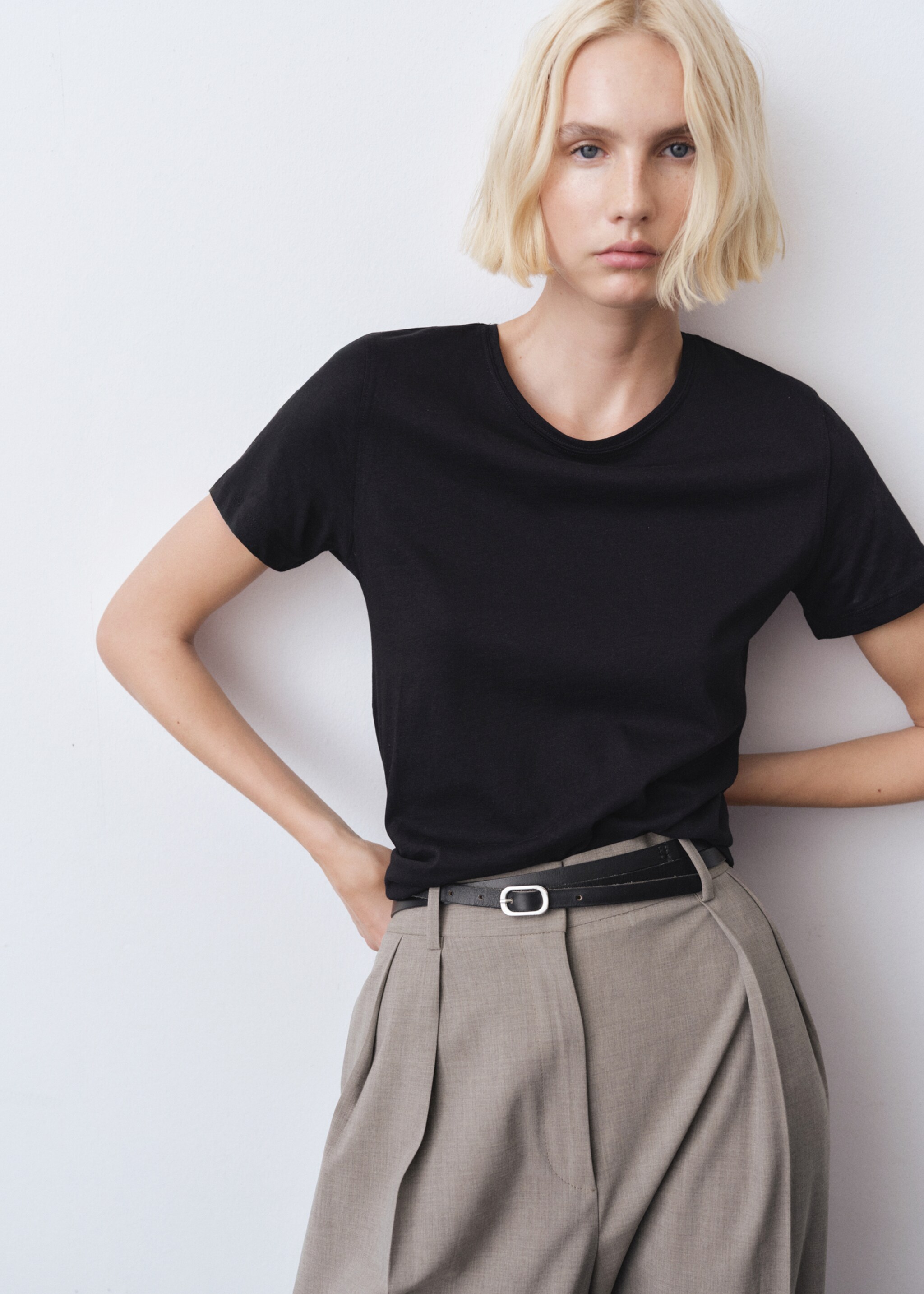 T-shirt coton manches courtes - Plan moyen
