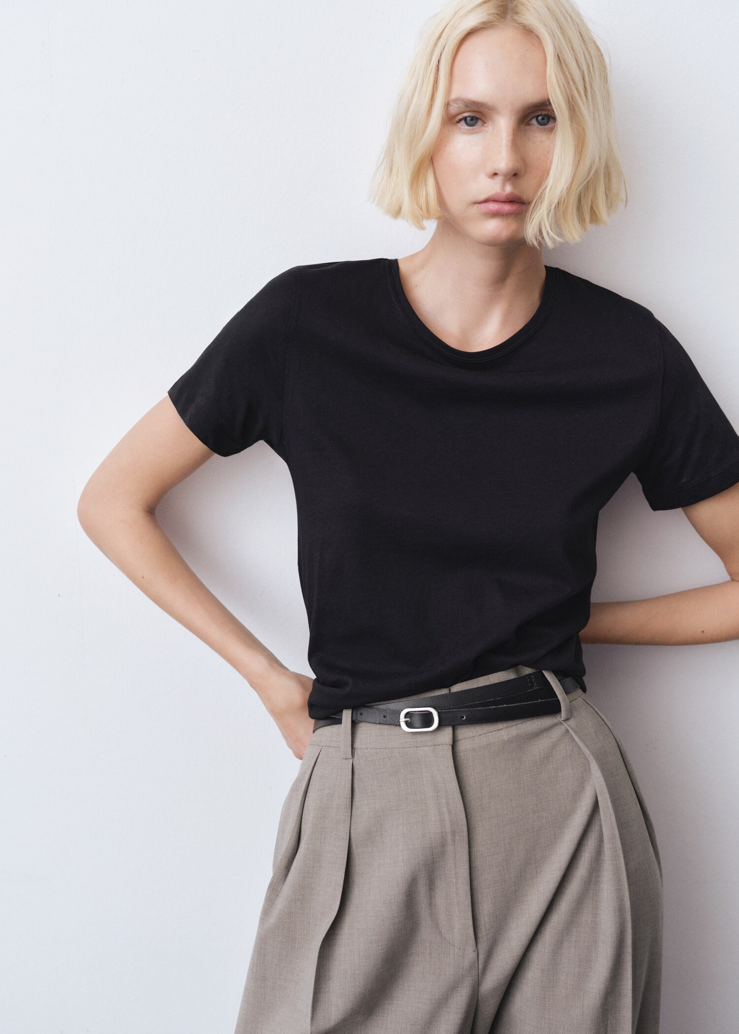 T-shirt coton manches courtes - Plan moyen