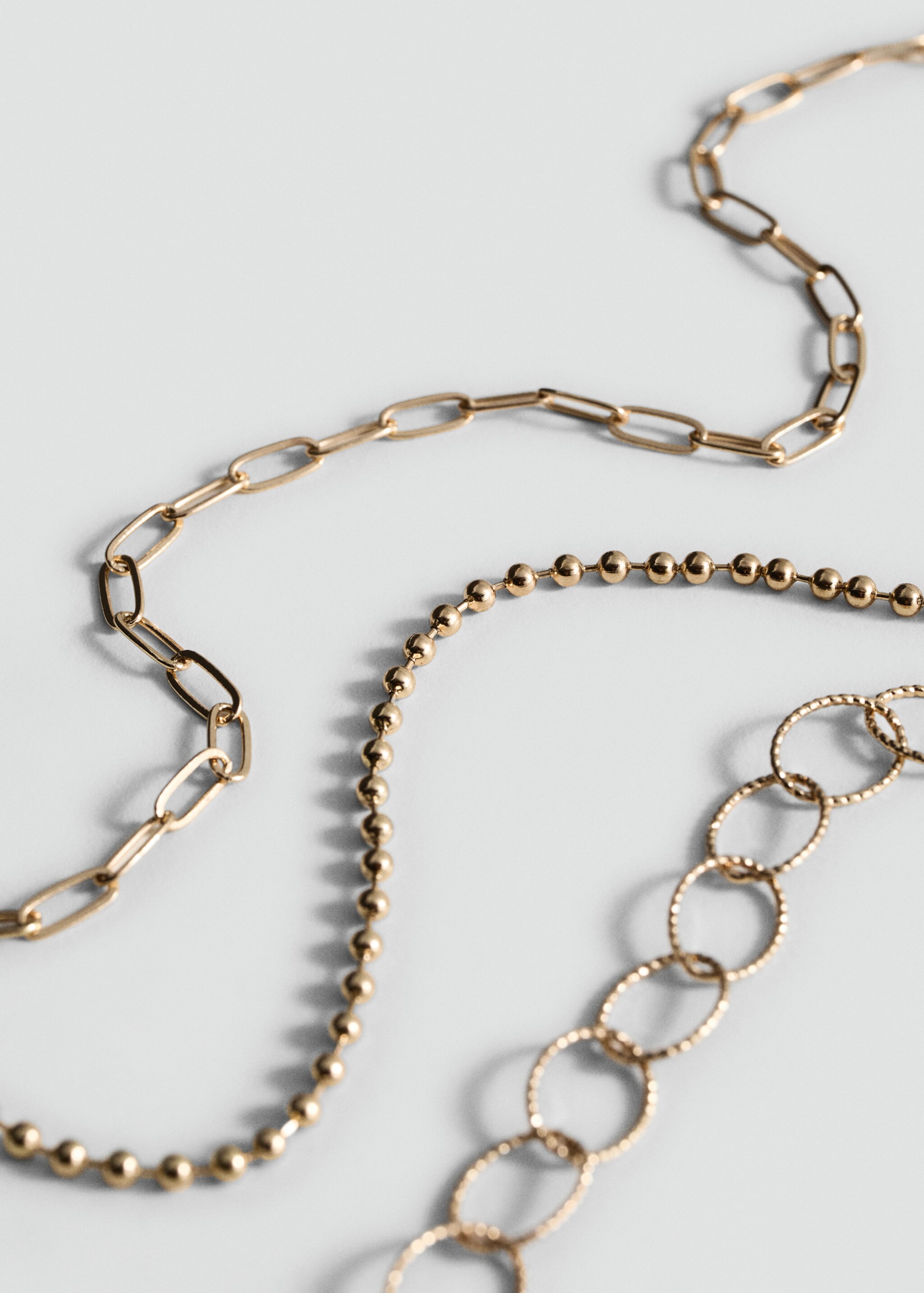 Combined chain necklace - Medium plane